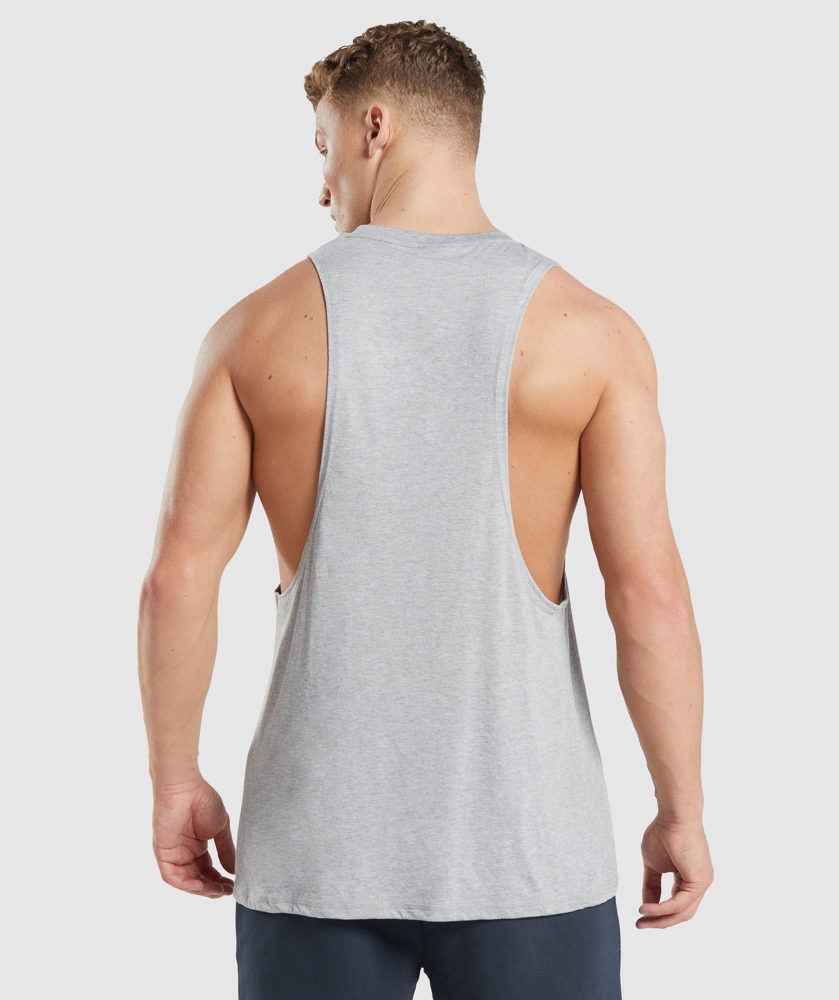 Light Grey Men's Gymshark Legacy Drop Arm Tanks | HVTZOE-189