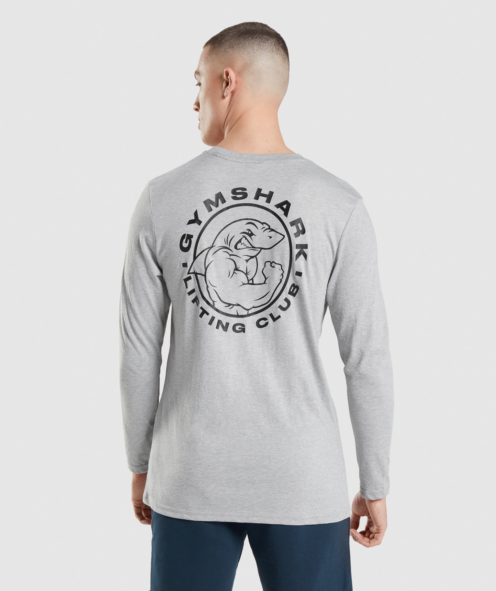 Light Grey Men's Gymshark Legacy Long Sleeve T Shirts | CDBQNW-742