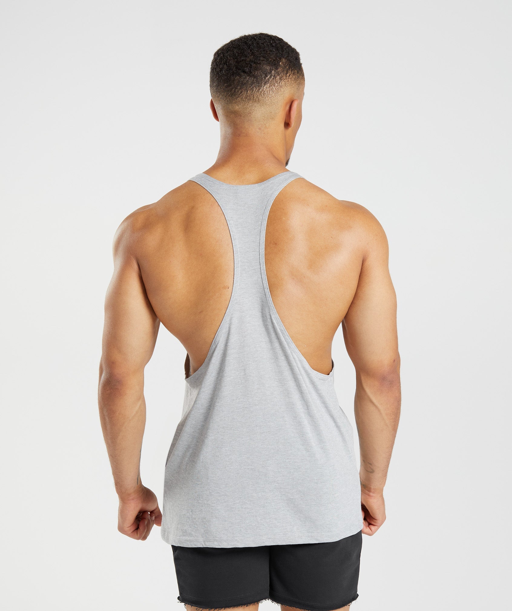 Light Grey Men's Gymshark Legacy Stringer Vest | WTNQGH-324