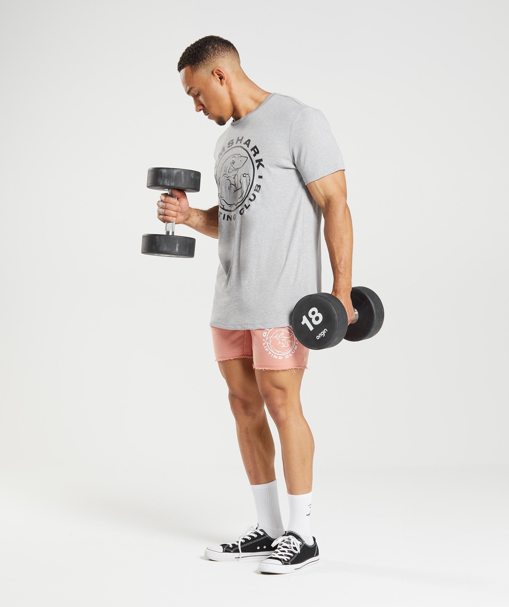 Light Grey Men's Gymshark Legacy T Shirts | CKRLJX-568