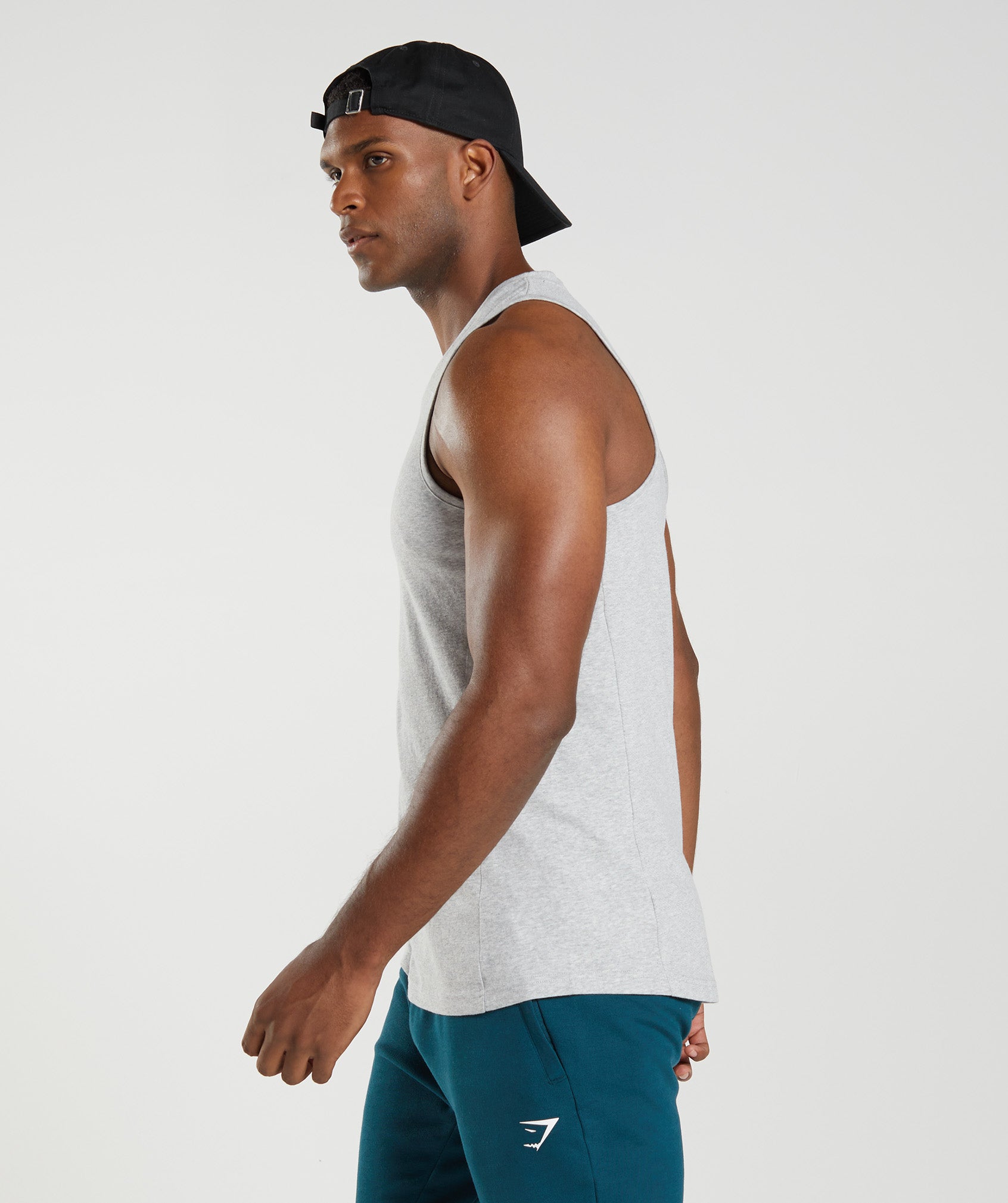 Light Grey Men's Gymshark React Tanks | TAWSHK-523