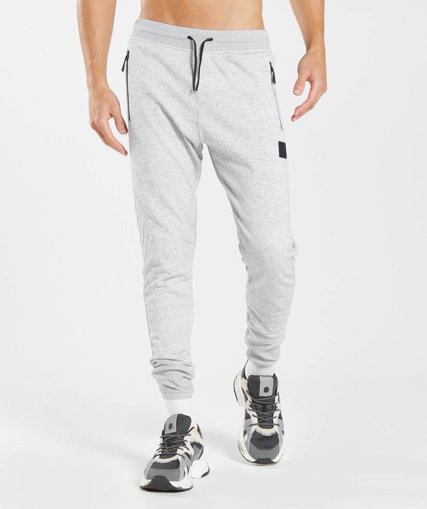 Light Grey Men\'s Gymshark Retake Knit Jogger | RFTHIM-138