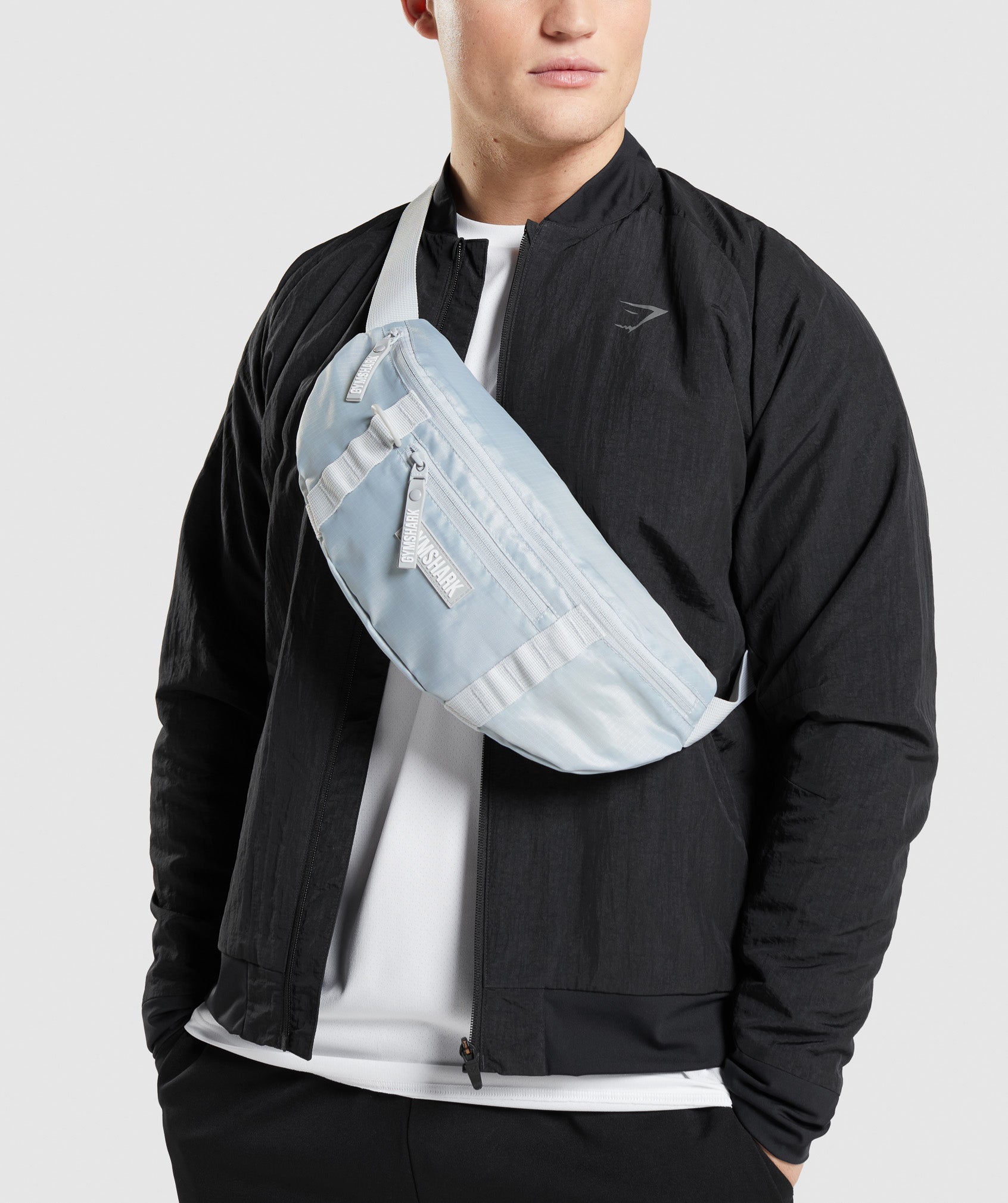 Light Grey Men's Gymshark Sleek Sling Bags | WNCIYU-652