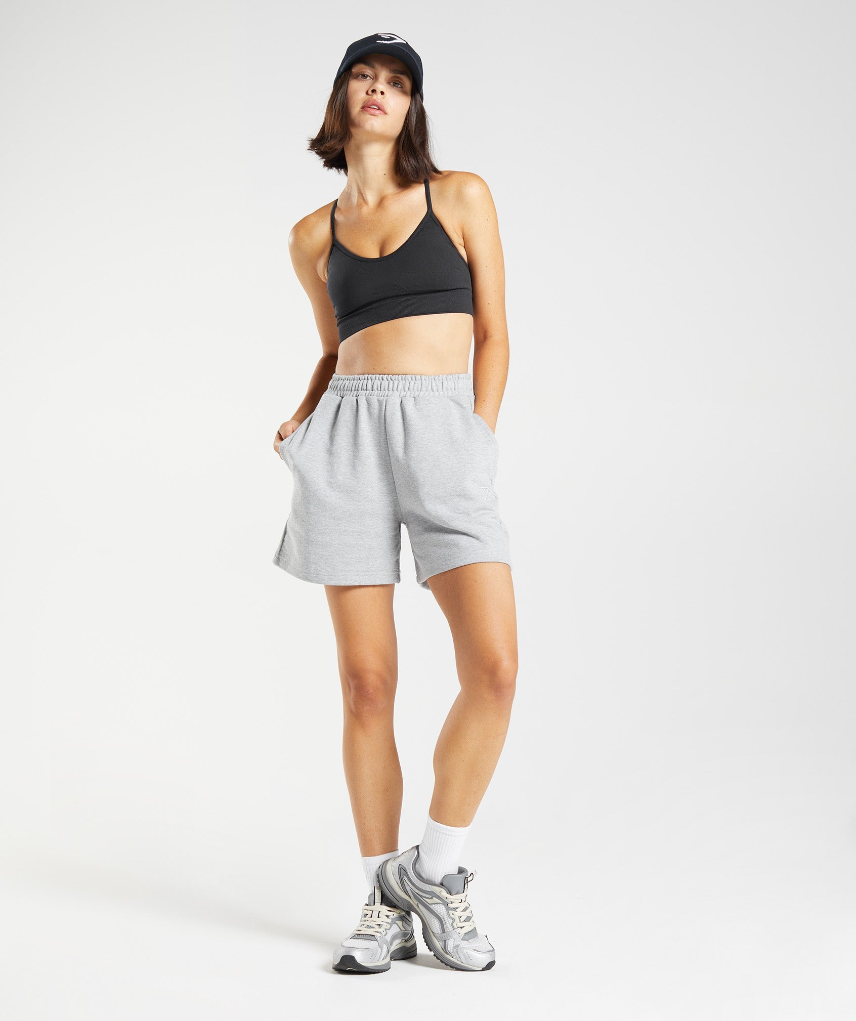 Light Grey Women's Gymshark Rest Day Sweats Shorts | BJMOSN-079