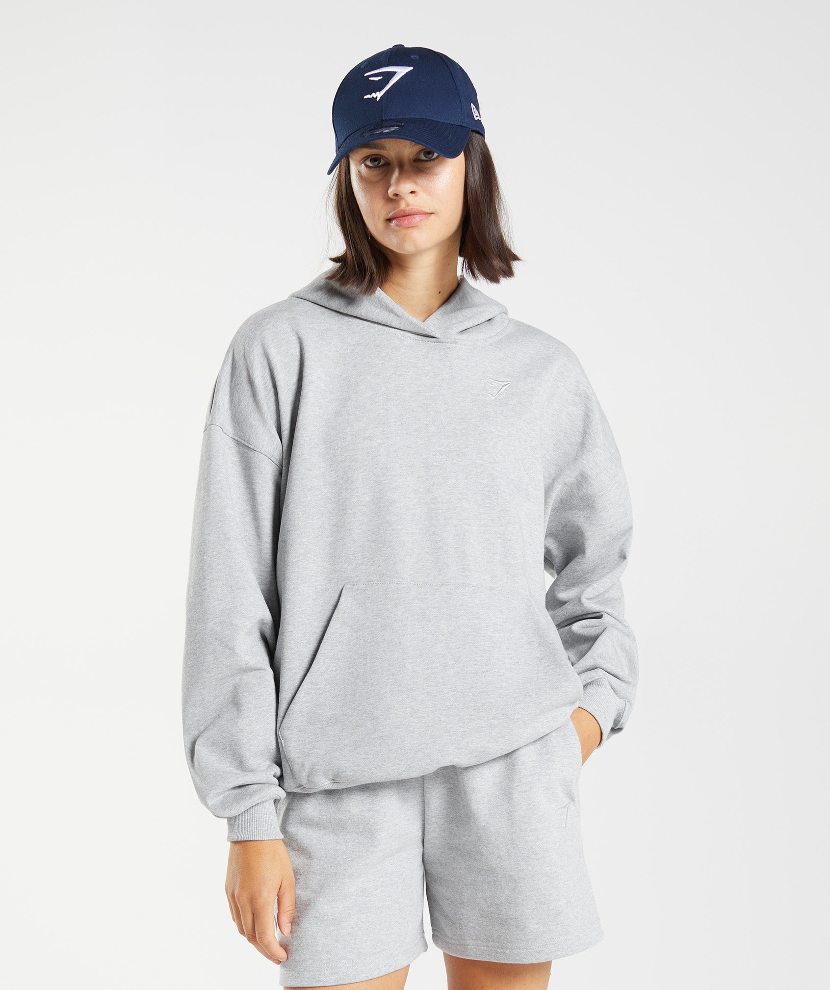 Light Grey Women\'s Gymshark Rest Day Sweats Hoodie | GQDUZX-480