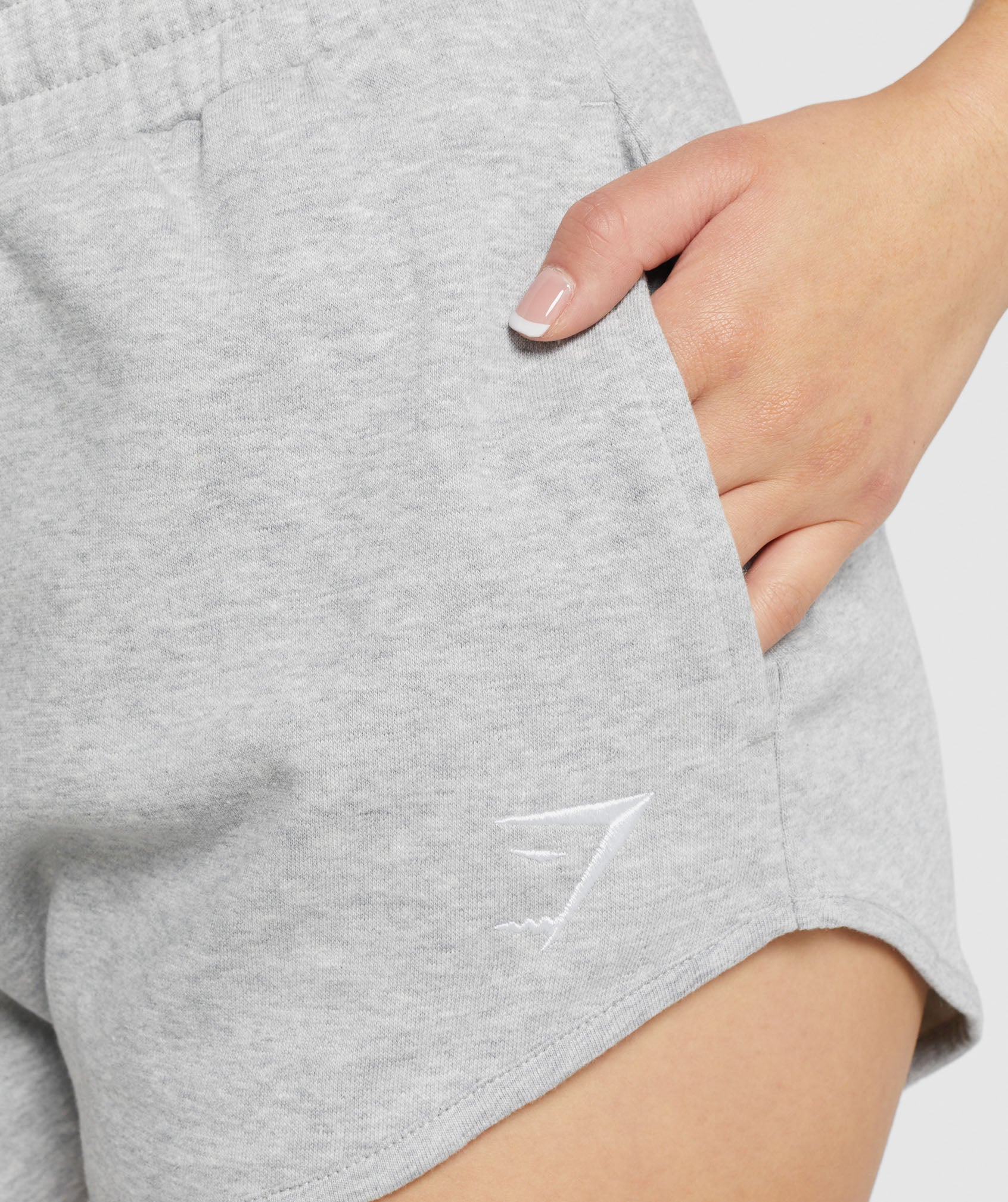 Light Grey Women's Gymshark Training Sweat Shorts | VUFLSJ-594