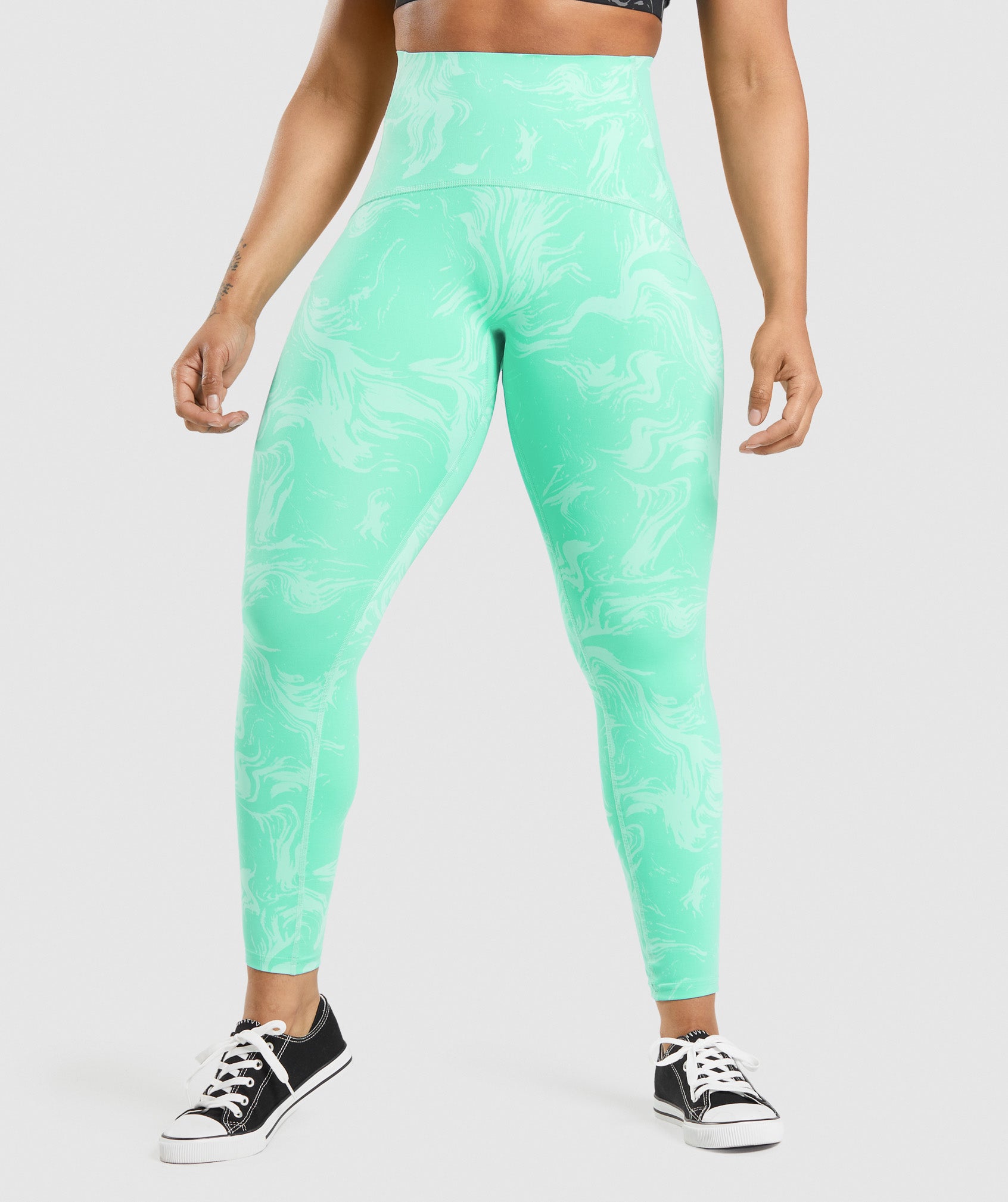 Light Turquoise Women\'s Gymshark GS Power High Rise Leggings | VXPMBD-981