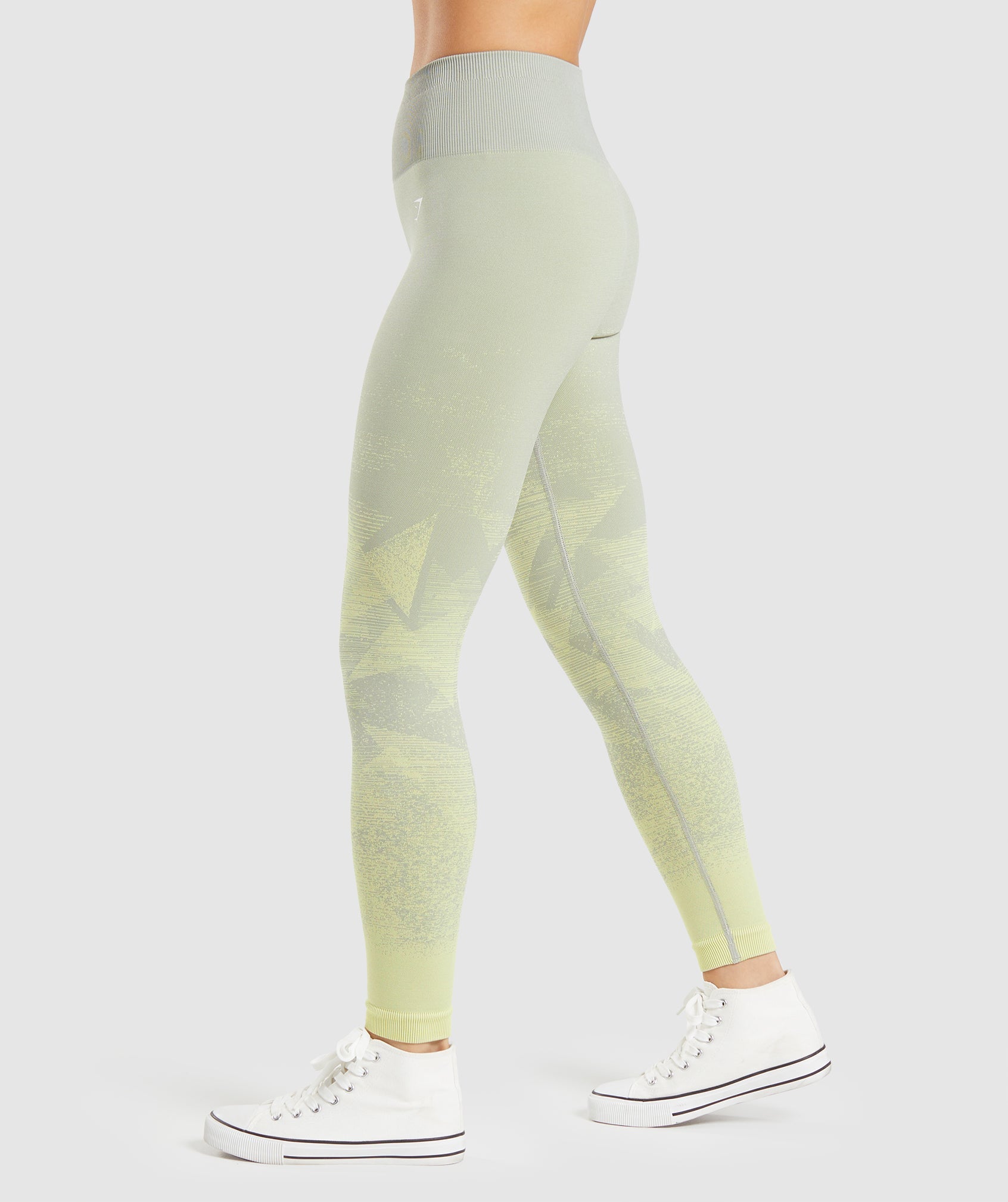 Light Yellow Women's Gymshark Adapt Ombre Seamless Leggings | BKZIQN-592