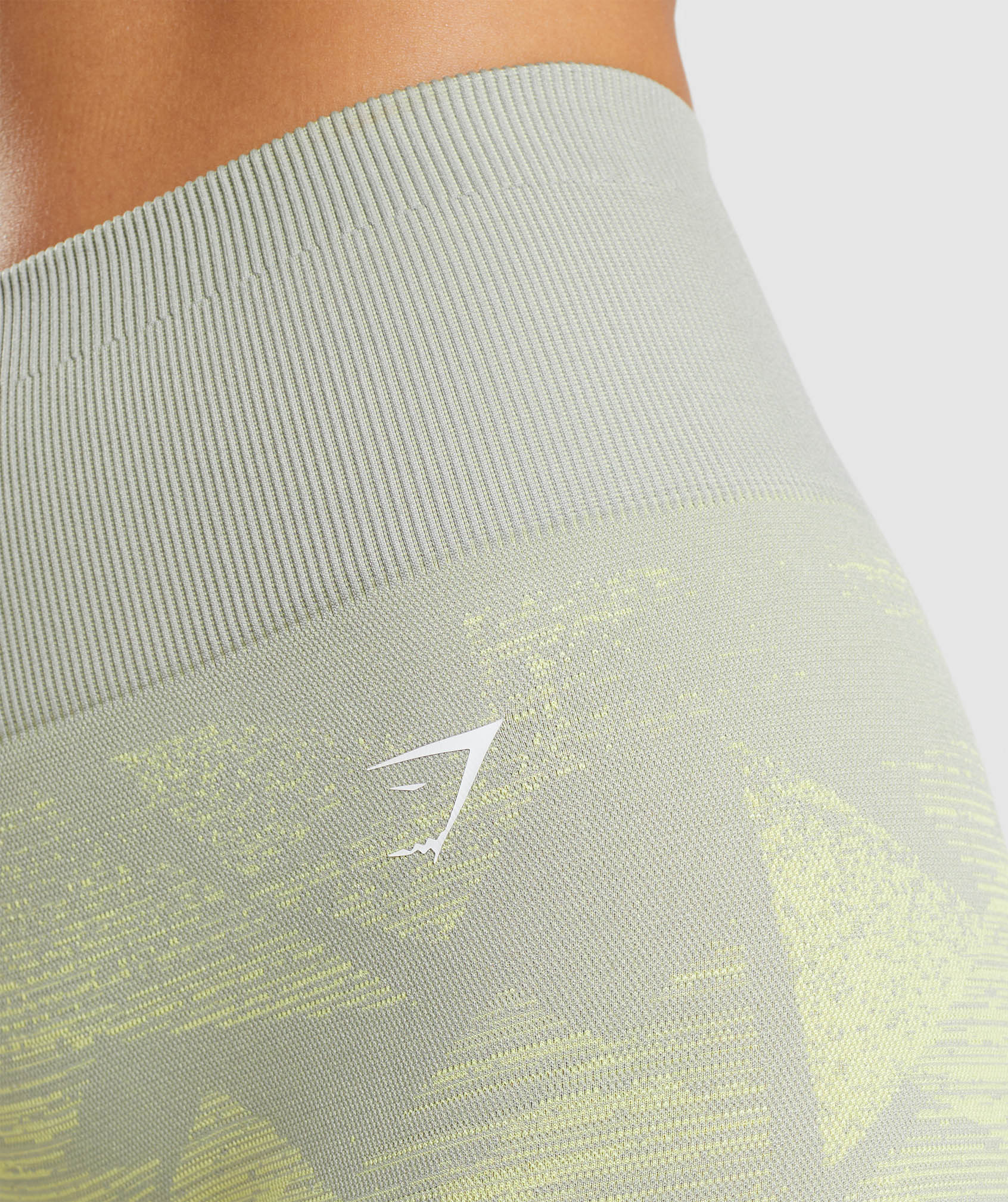 Light Yellow Women's Gymshark Adapt Ombre Seamless Shorts | QEAMVD-750