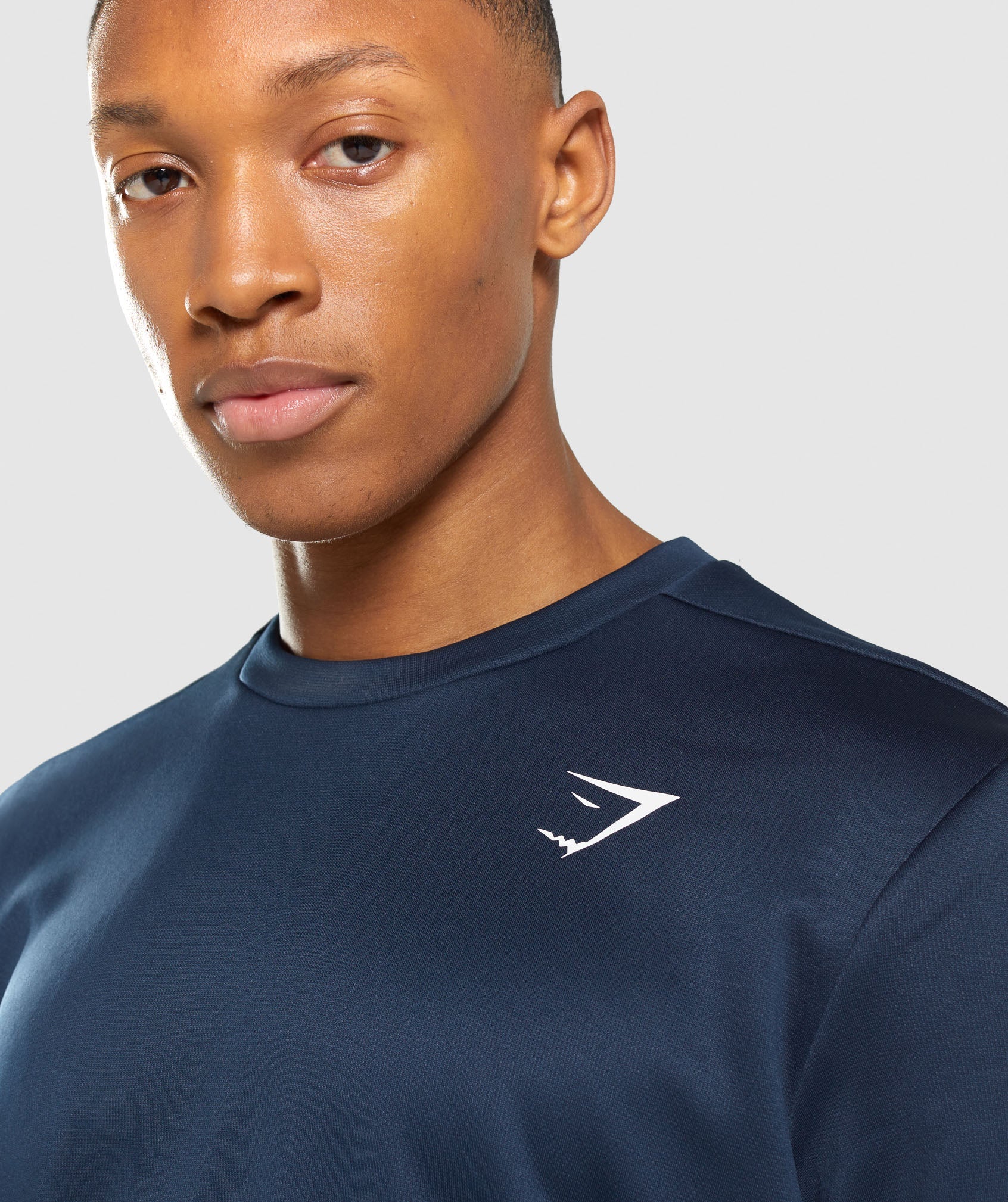 Navy Men's Gymshark Arrival Crew Sweatshirts | CEXYQW-536