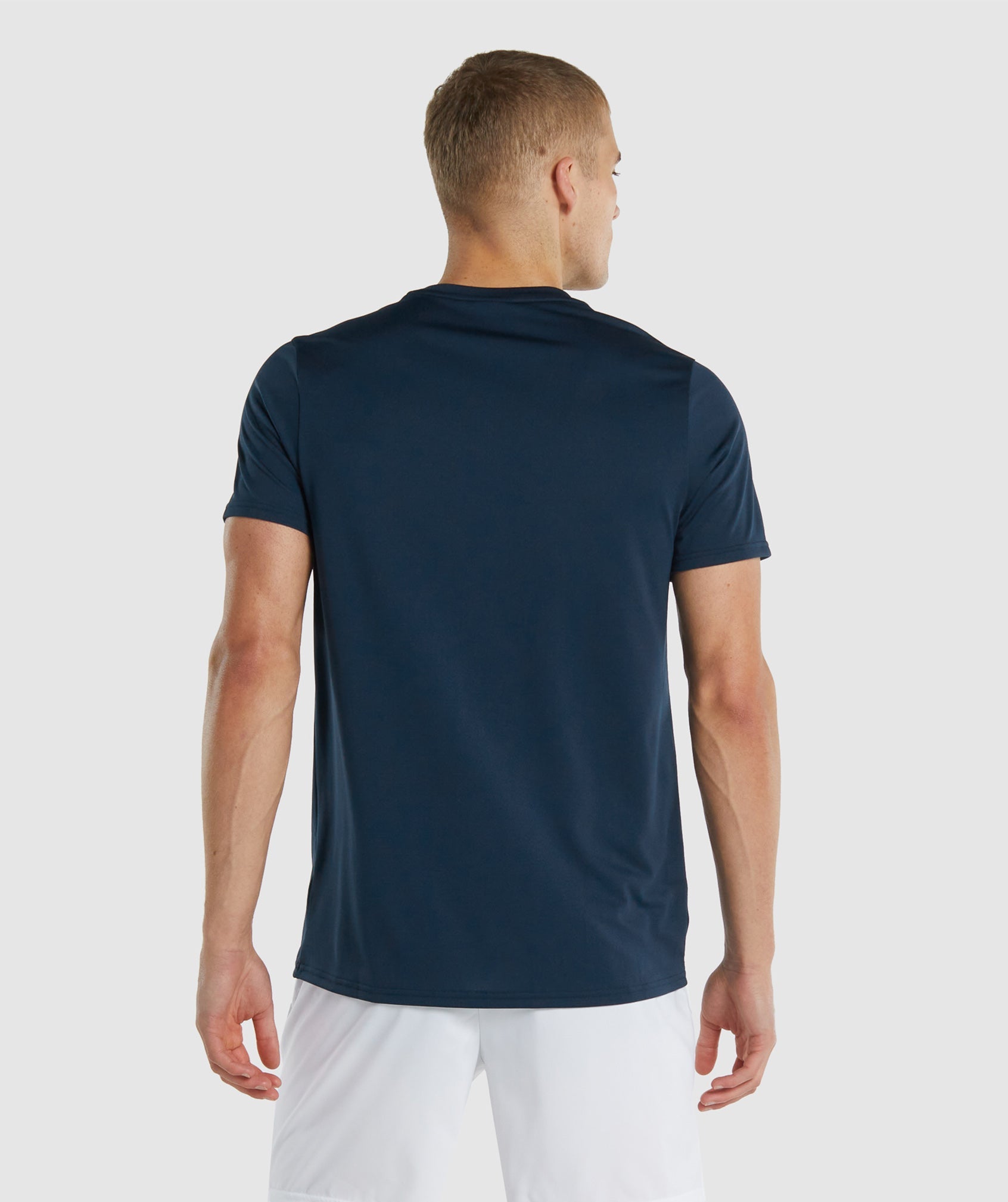 Navy Men's Gymshark Arrival Regular Fit T Shirts | XJBQIY-519