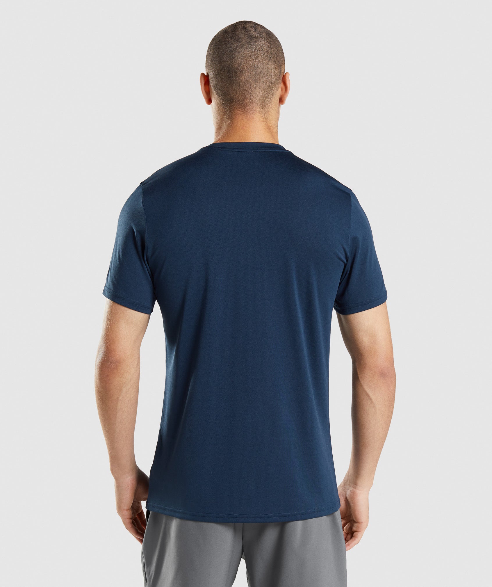 Navy Men's Gymshark Arrival T Shirts | WGDFUV-746