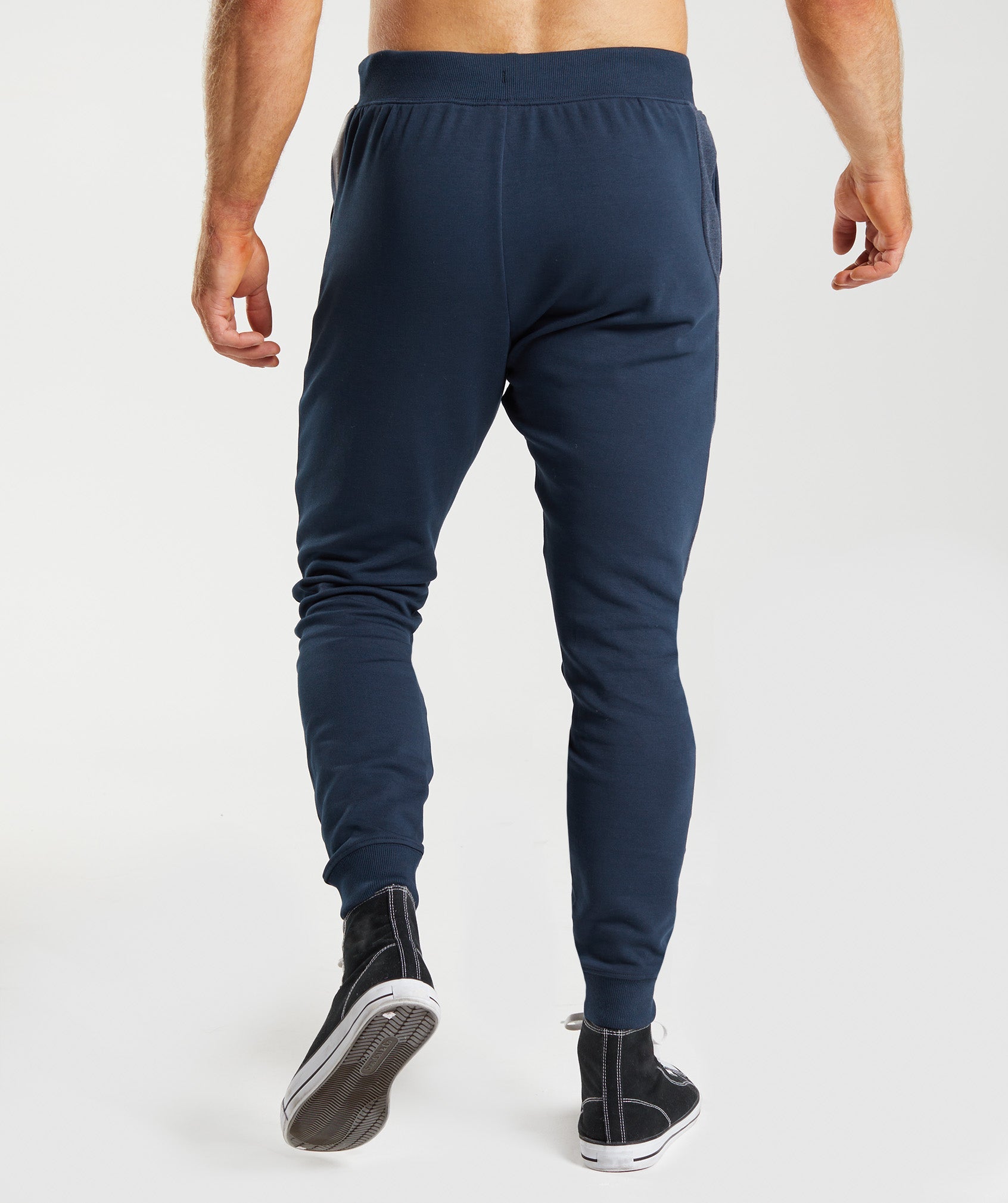 Navy Men's Gymshark Bold React Jogger | YHSRBI-174