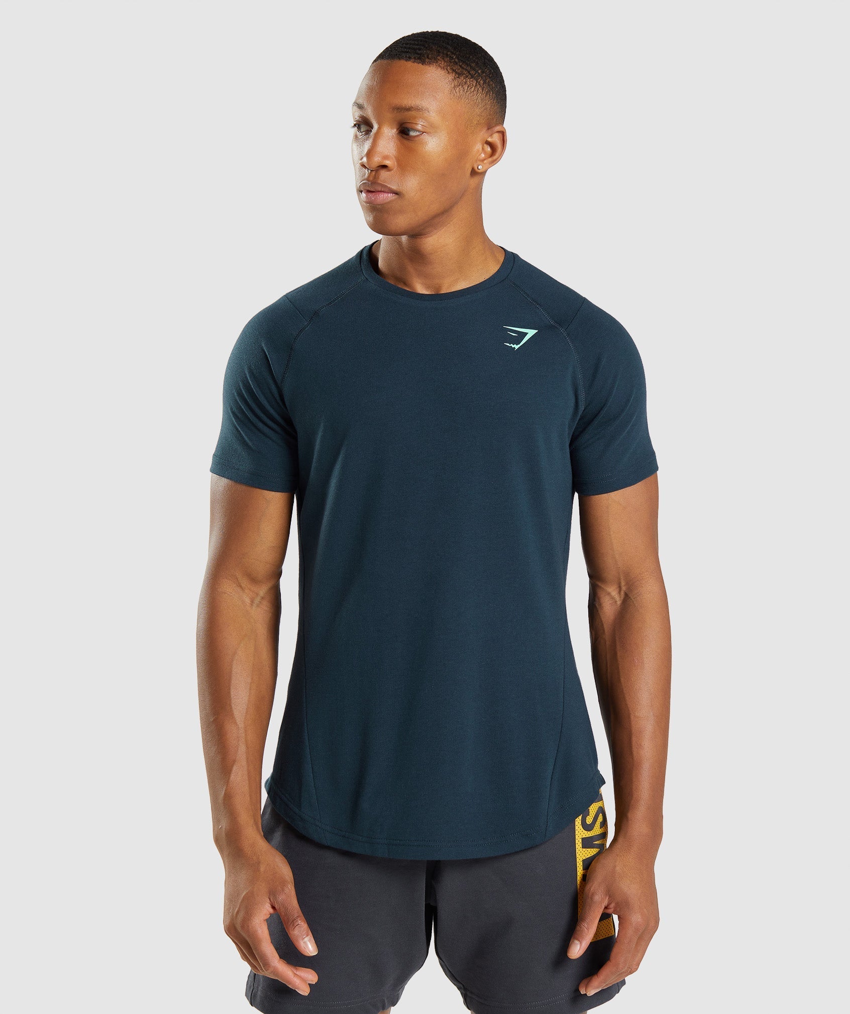 Navy Men's Gymshark Bold T Shirts | UEVRIJ-190