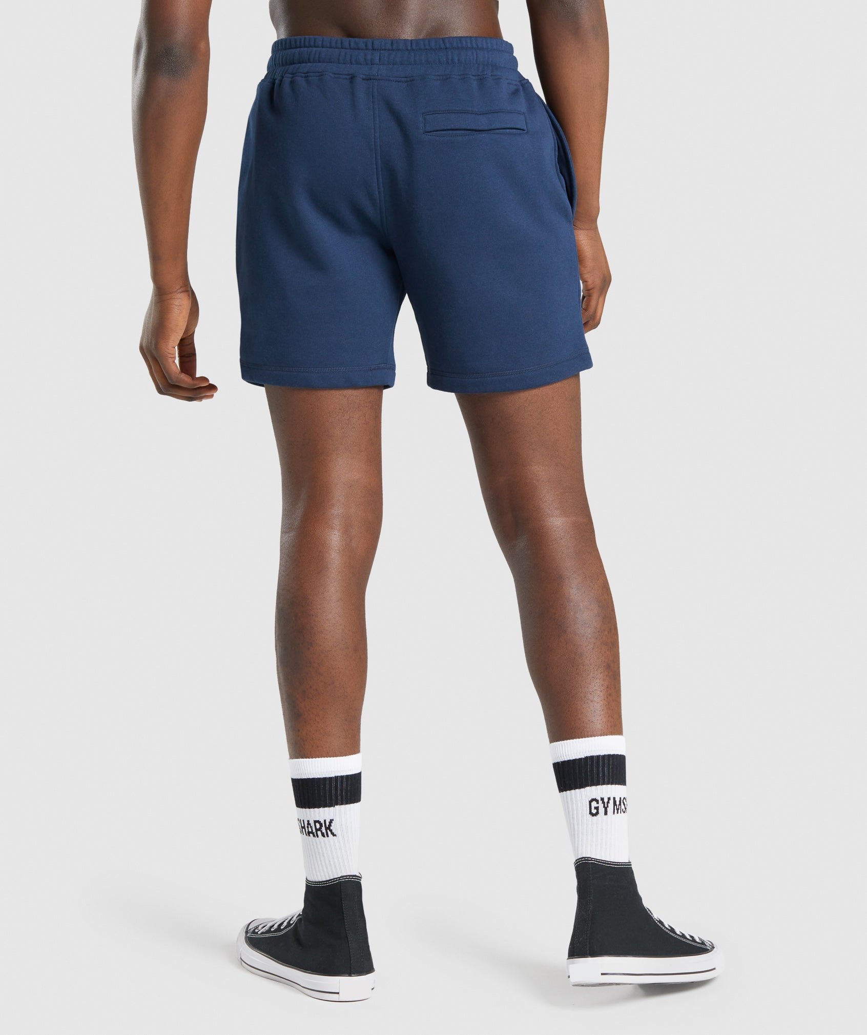 Navy Men's Gymshark Crest Shorts | WNYZIV-678