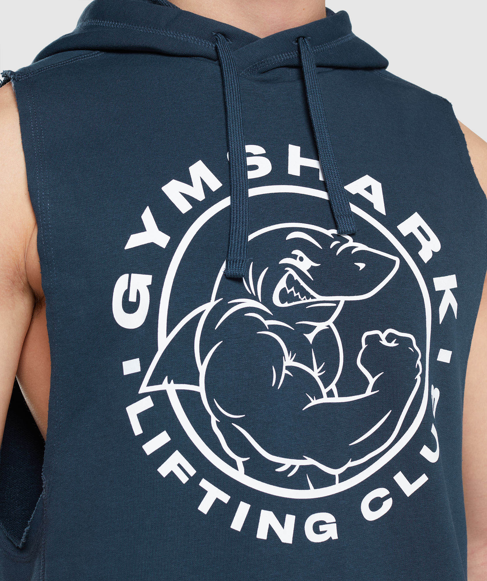 Navy Men's Gymshark Legacy Drop Arm Hoodie | CSMRUH-512