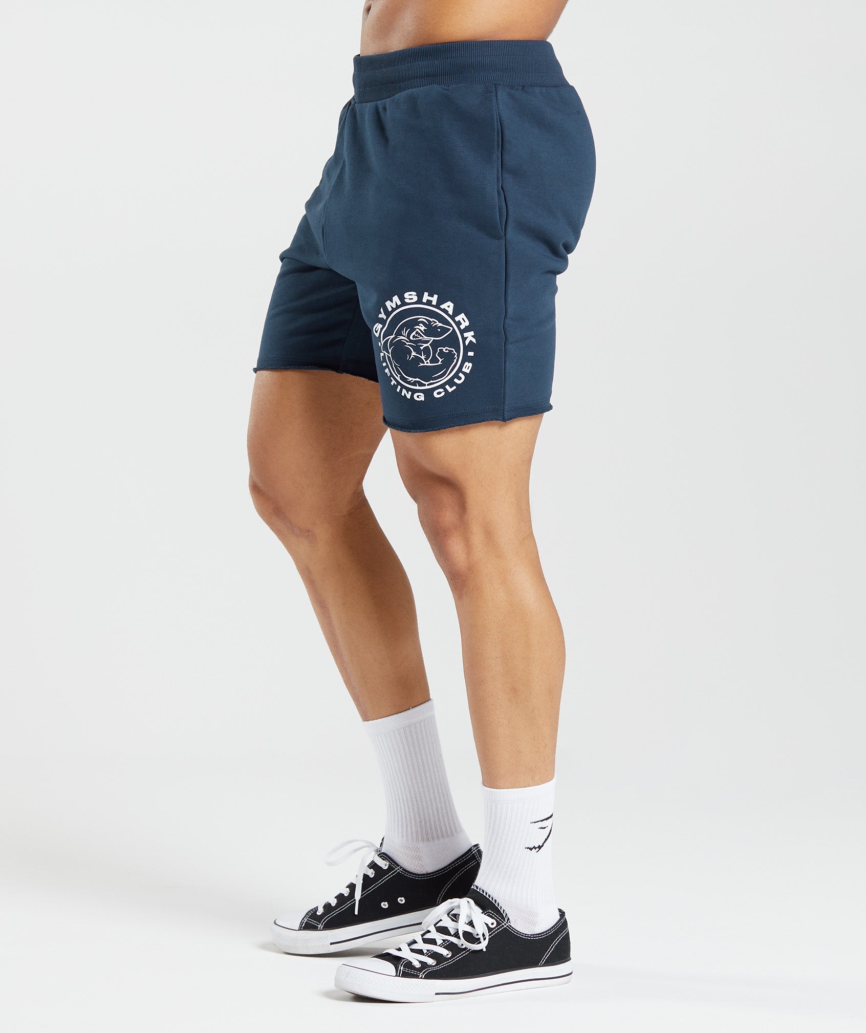 Navy Men's Gymshark Legacy Shorts | EFSLYN-732