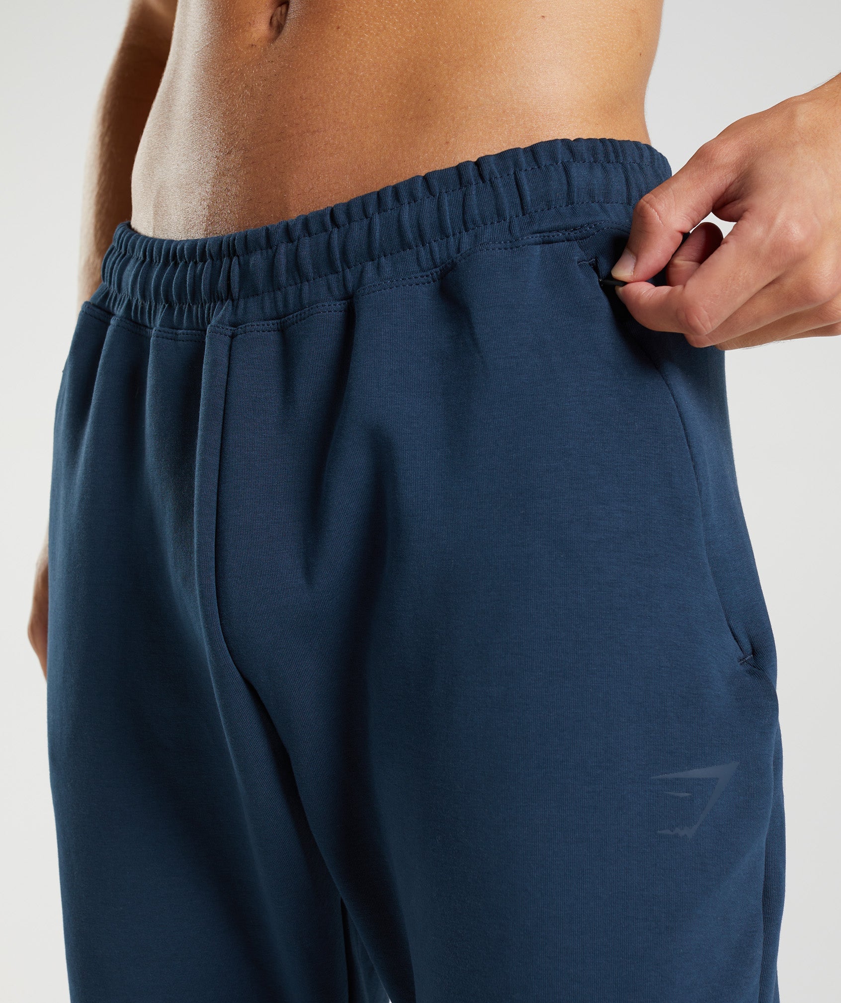 Navy Men's Gymshark Rest Day Knit Jogger | TPNIOZ-514