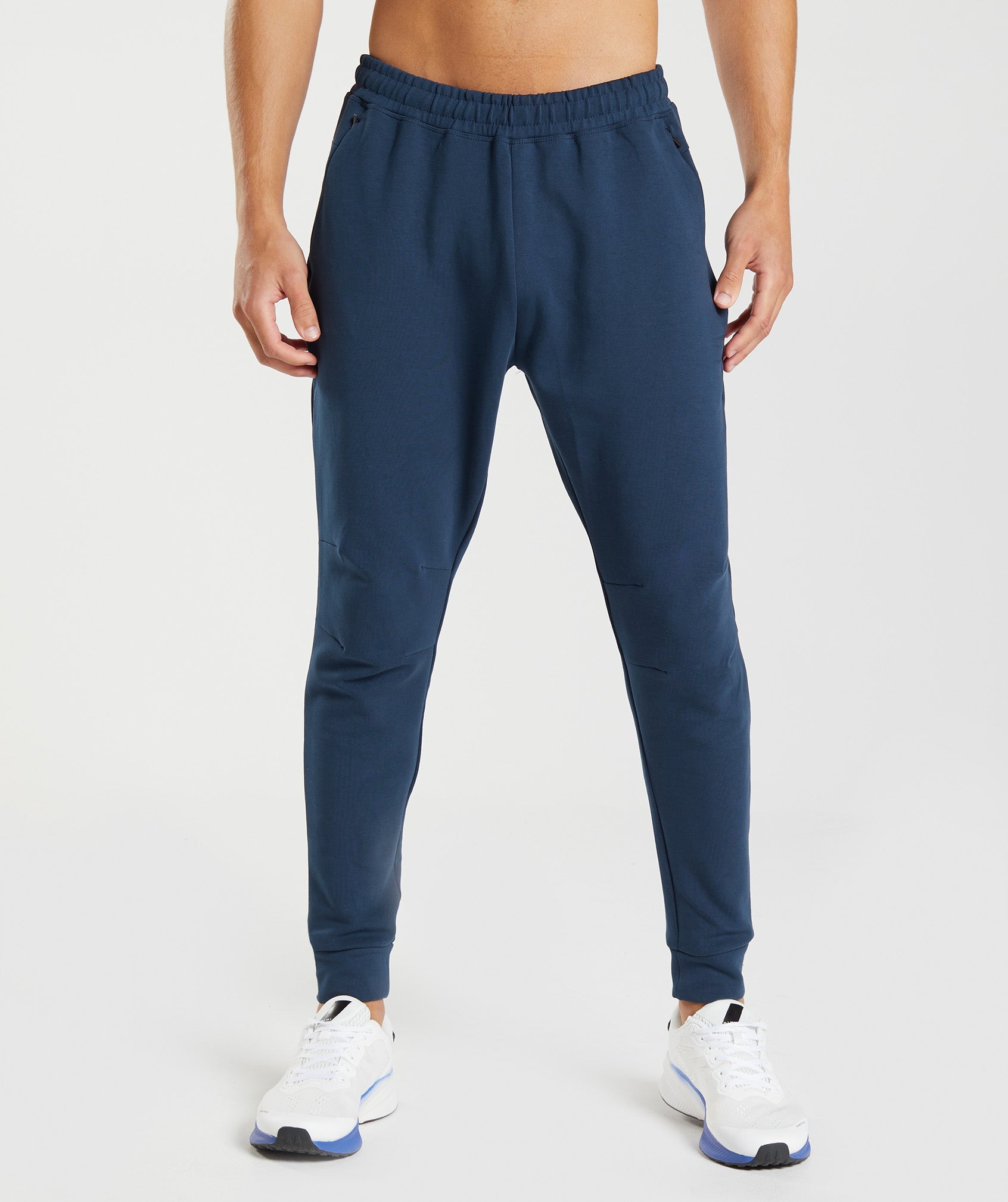 Navy Men\'s Gymshark Rest Day Knit Jogger | TPNIOZ-514