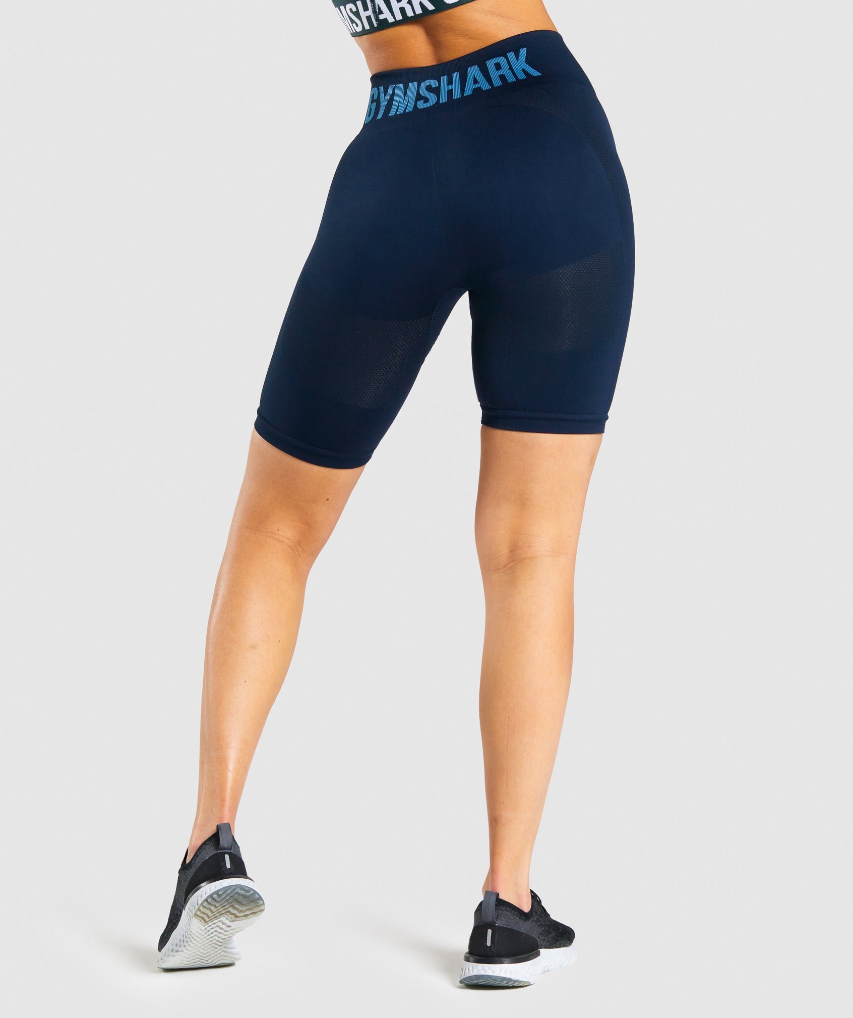 Navy Women's Gymshark Flex Cycling Shorts | IUVTNP-869