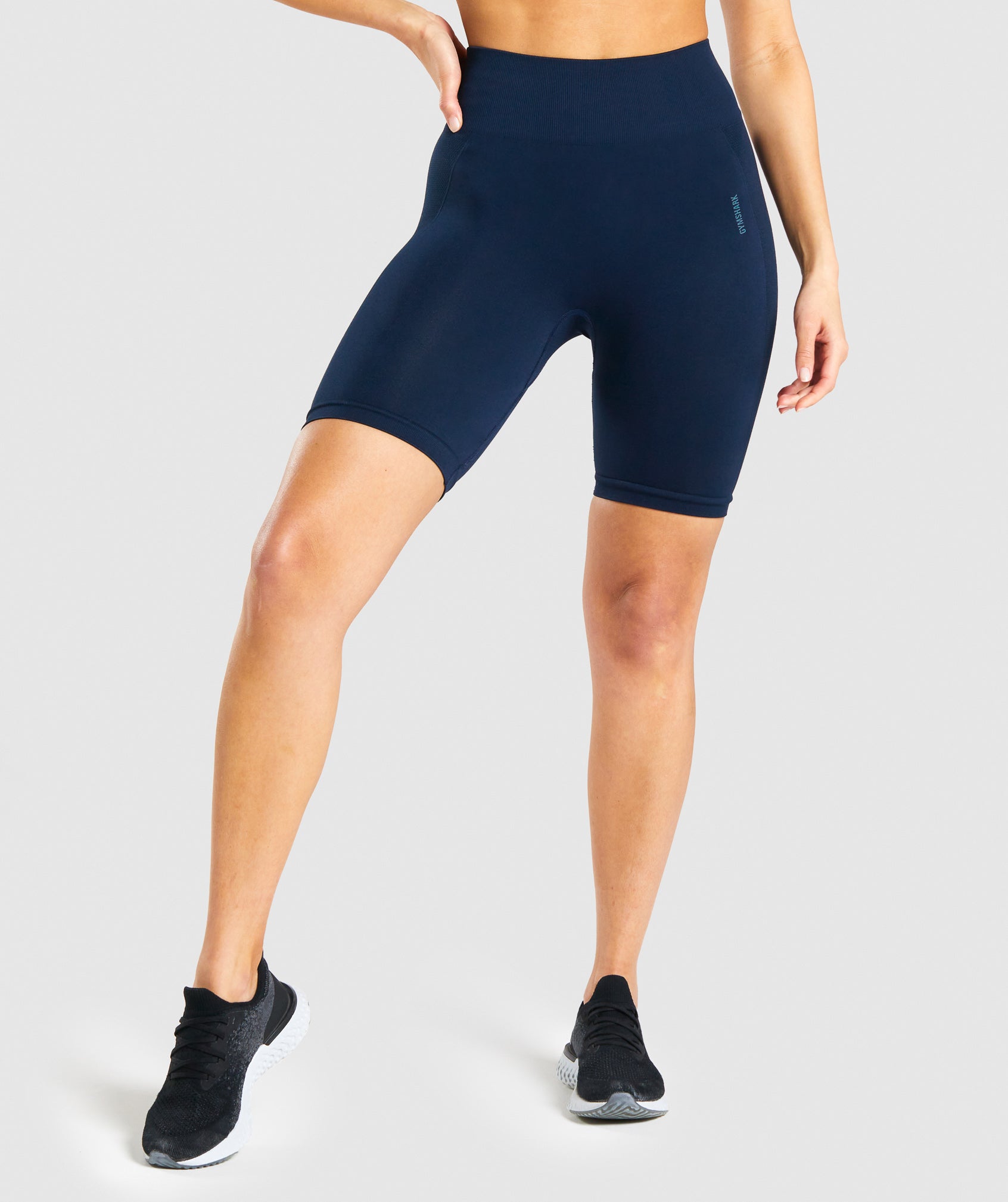 Navy Women\'s Gymshark Flex Cycling Shorts | IUVTNP-869