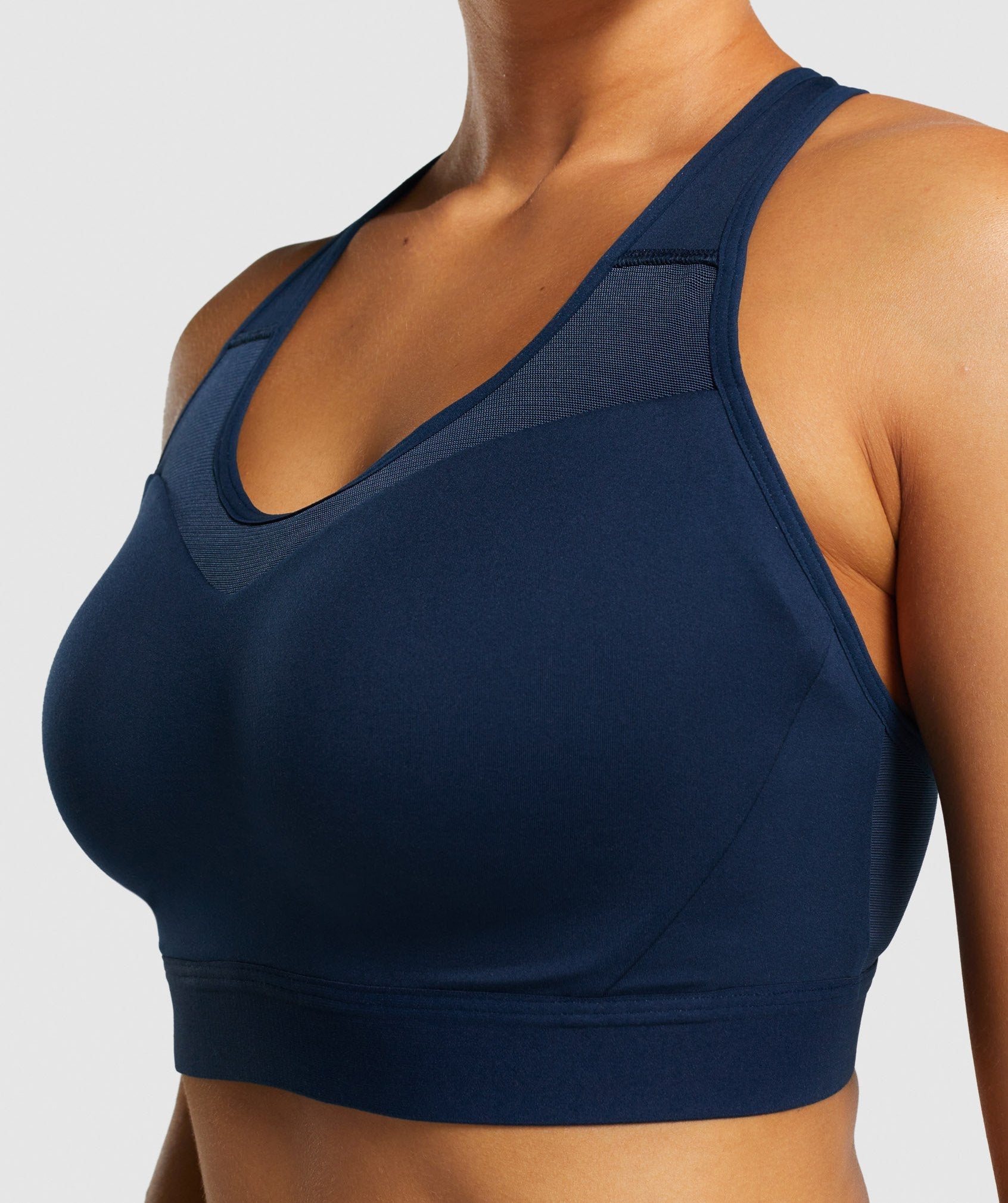 Navy Women's Gymshark Open Back Sports Bra | ROHDWB-016