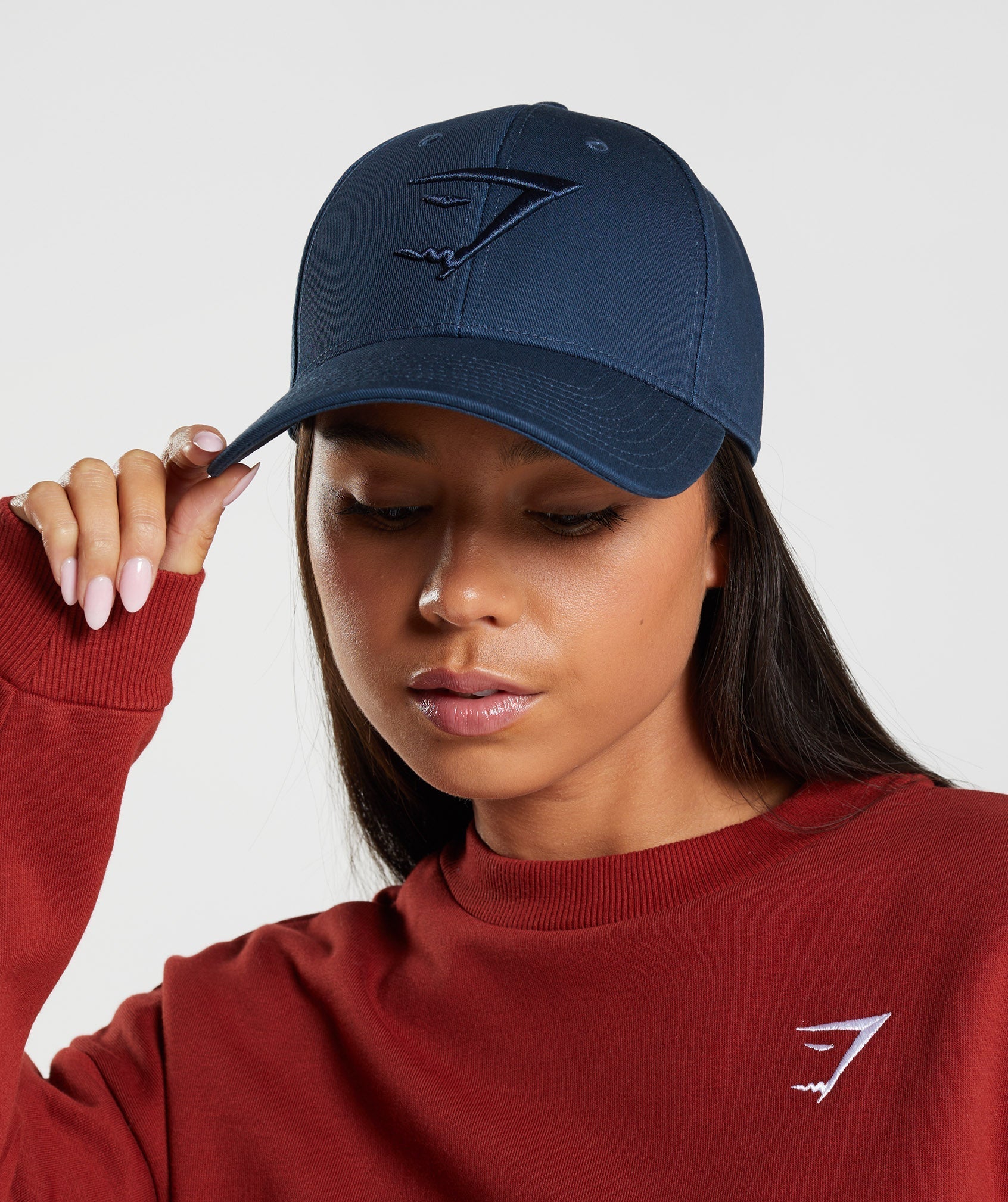 Navy Women's Gymshark Sharkhead Hats | COYFUW-420