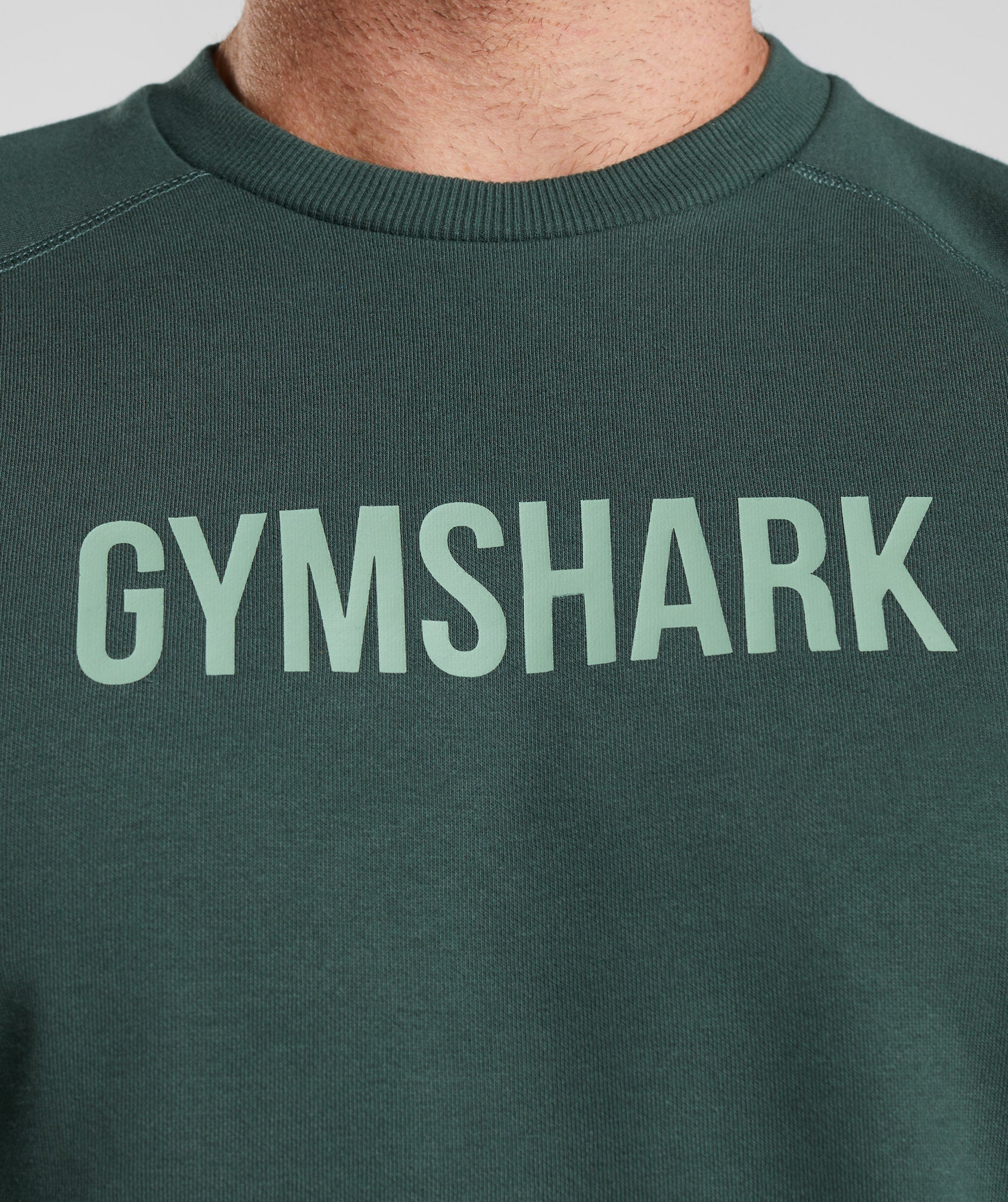 Obsidian Green Men's Gymshark Apollo Crew Sweatshirts | JGARCS-239