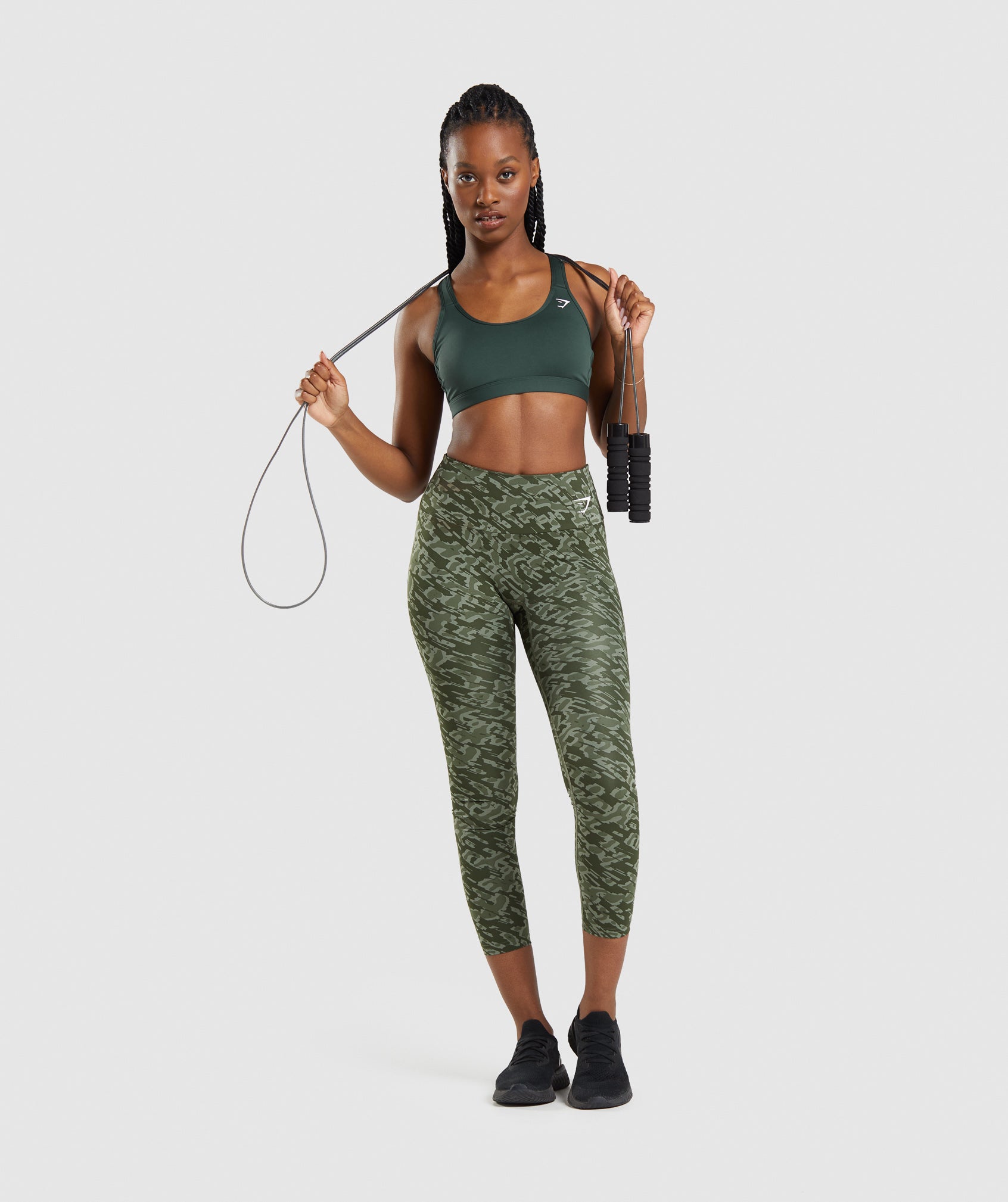 Obsidian Green Women's Gymshark Scoop Neck Sports Bra | DAKEQH-328