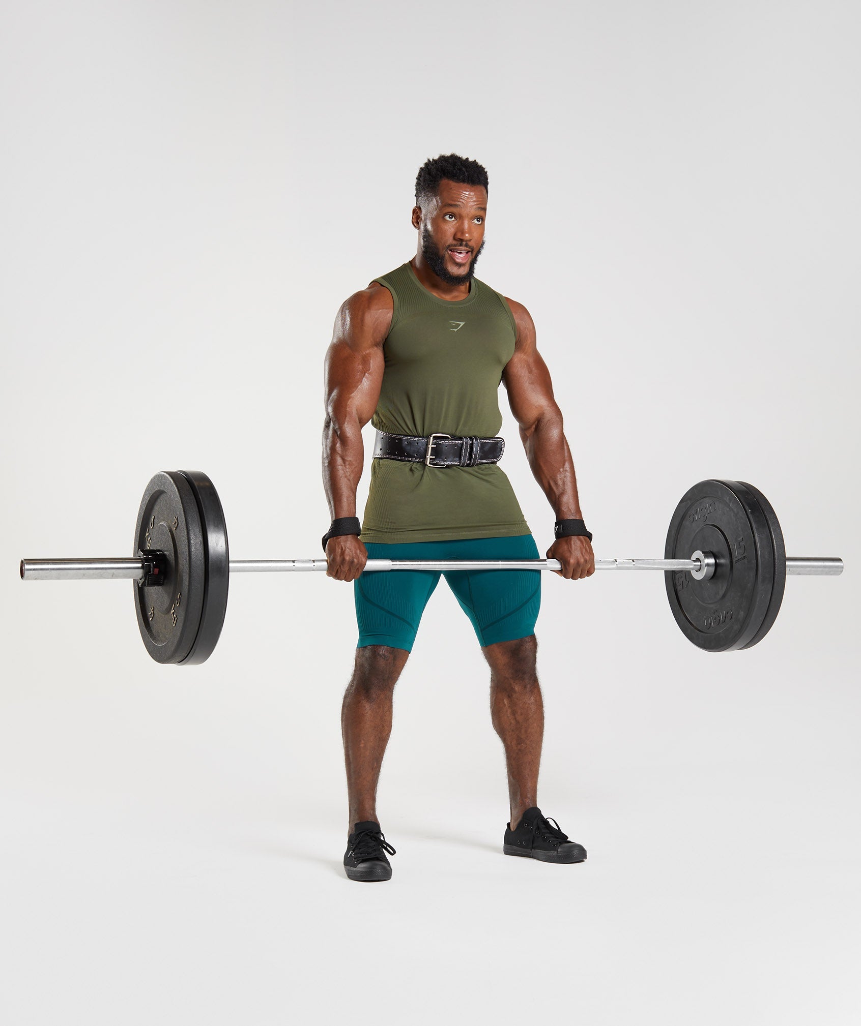 Olive Men's Gymshark 315 Seamless Tanks | WTKPBX-462