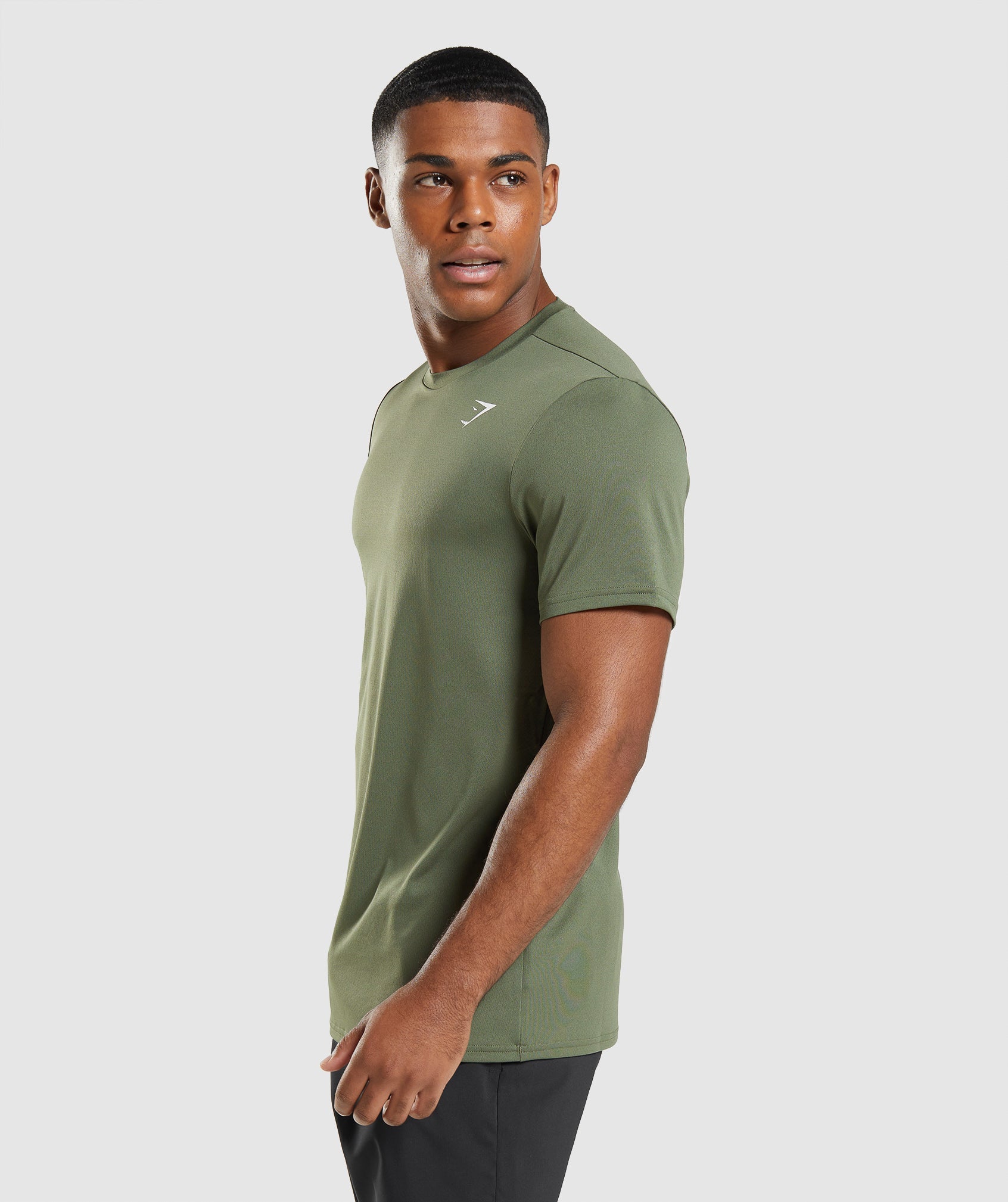 Olive Men's Gymshark Arrival T Shirts | NOHDSB-839