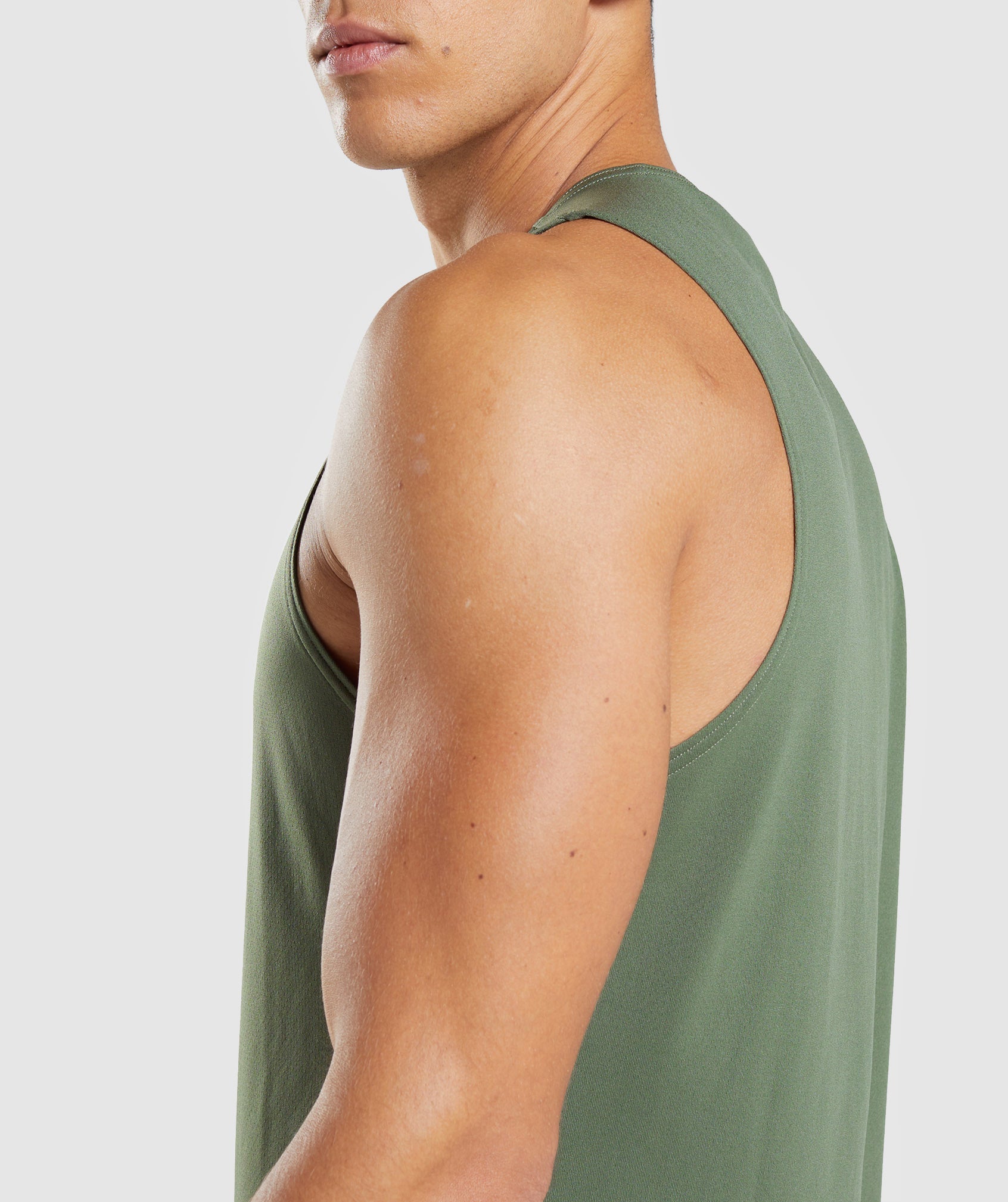 Olive Men's Gymshark Arrival Tanks | YBZRGW-928