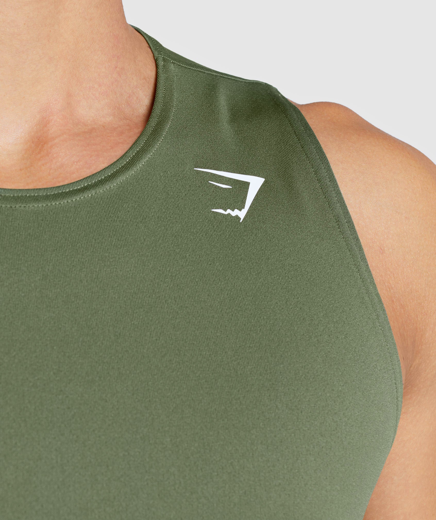 Olive Men's Gymshark Arrival Tanks | YBZRGW-928