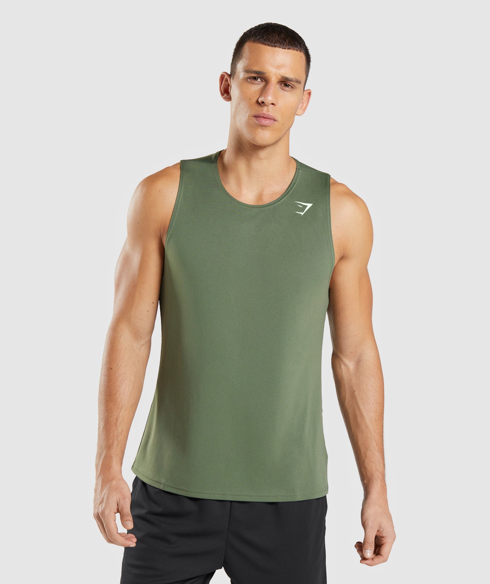 Olive Men\'s Gymshark Arrival Tanks | YBZRGW-928