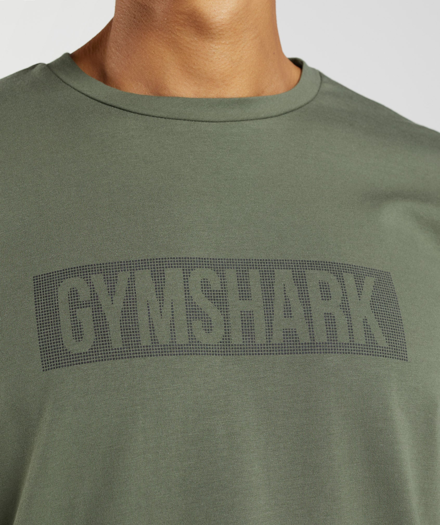 Olive Men's Gymshark Block Long Sleeve T Shirts | PVMTYQ-043