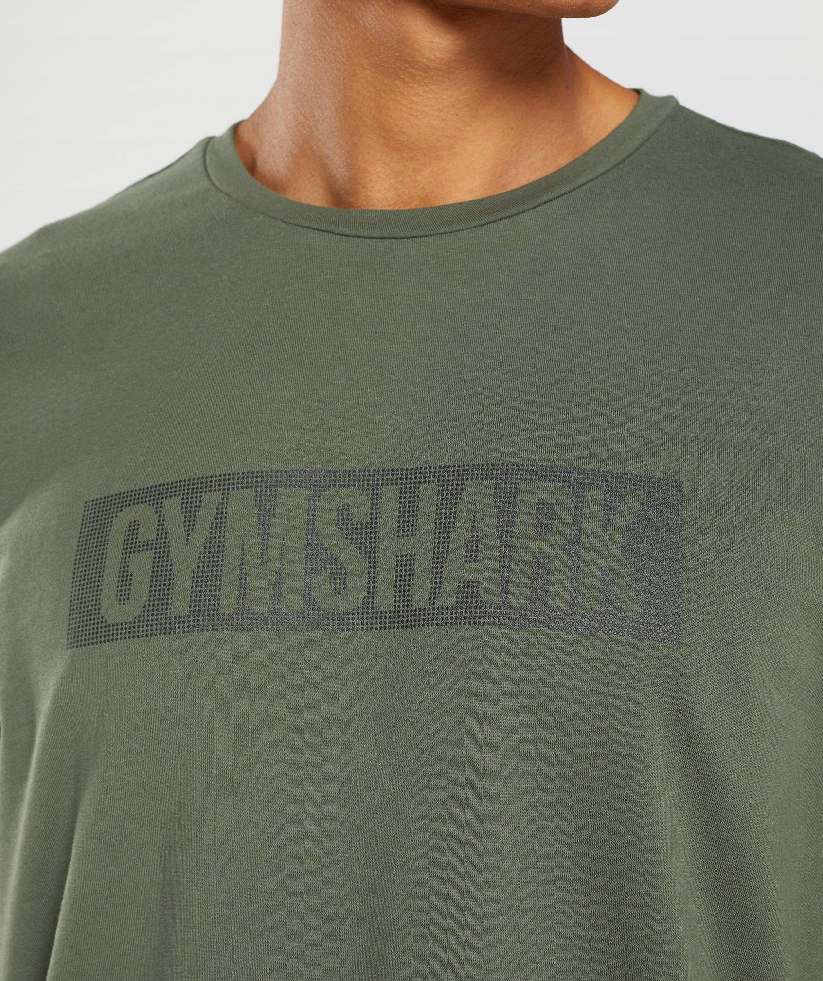 Olive Men's Gymshark Block T Shirts | QFLJVG-135