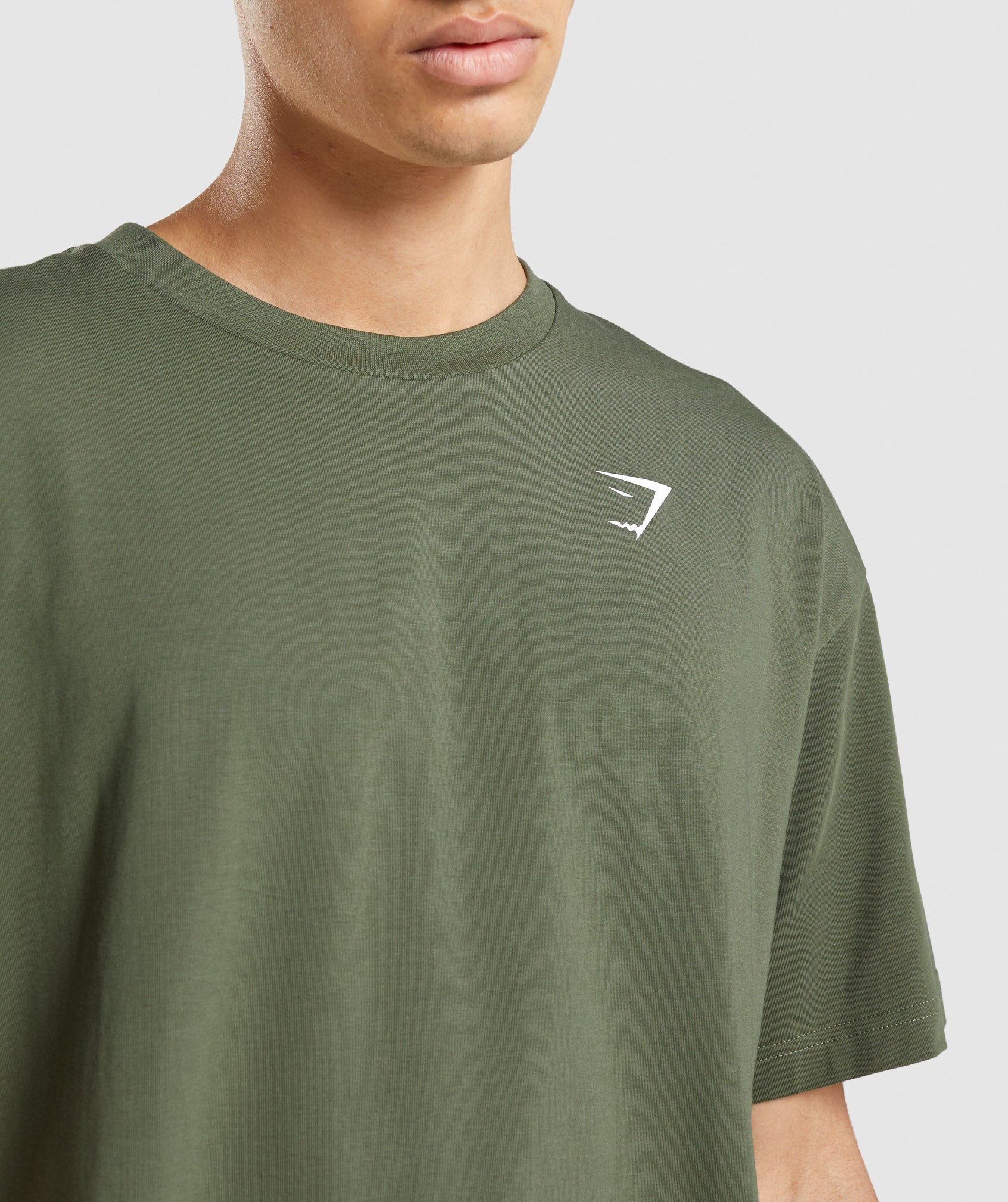 Olive Men's Gymshark Essential Oversized T Shirts | DJPBCO-841