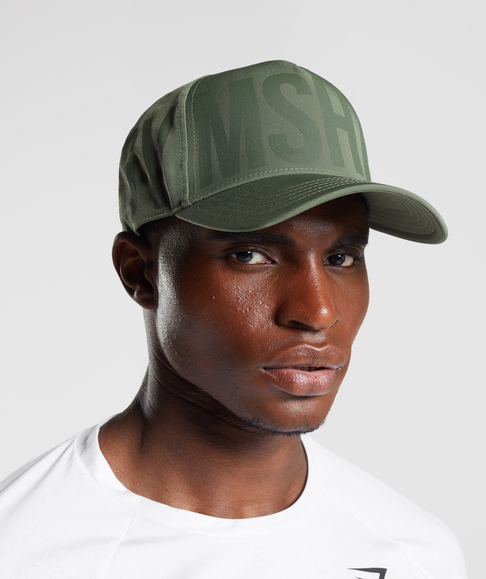 Olive Men's Gymshark Logo Trucker Hats | FWCHLO-536