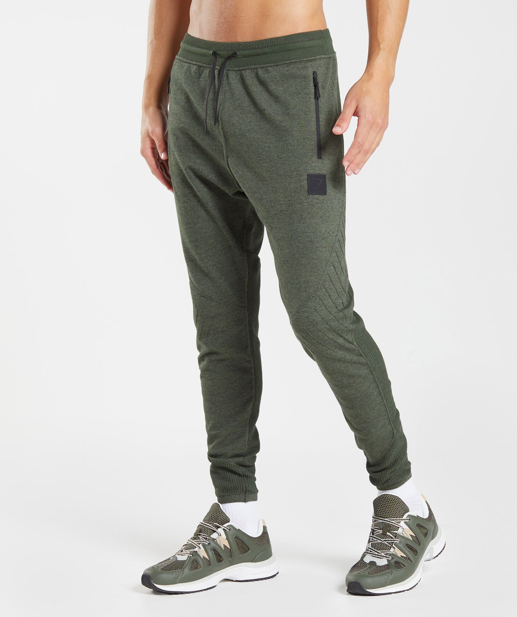 Olive Men\'s Gymshark Retake Knit Jogger | JRPAXS-501