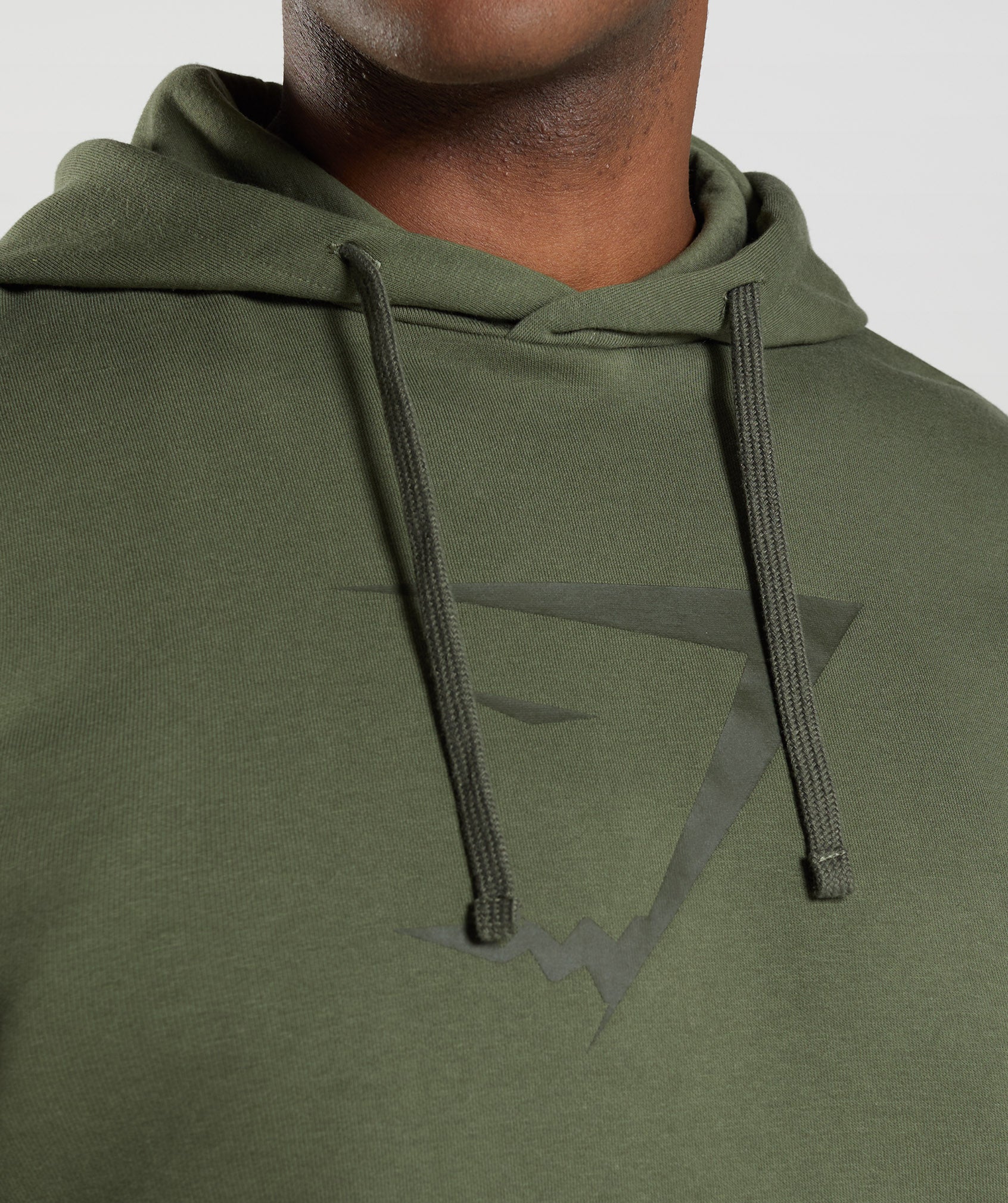 Olive Men's Gymshark Sharkhead Infill Hoodie | RVNKPM-931