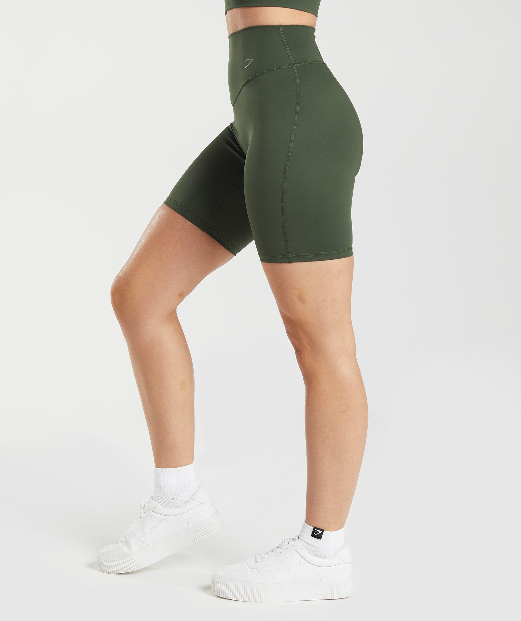 Olive Women's Gymshark Elevate Cycling Shorts | AJSIPH-862