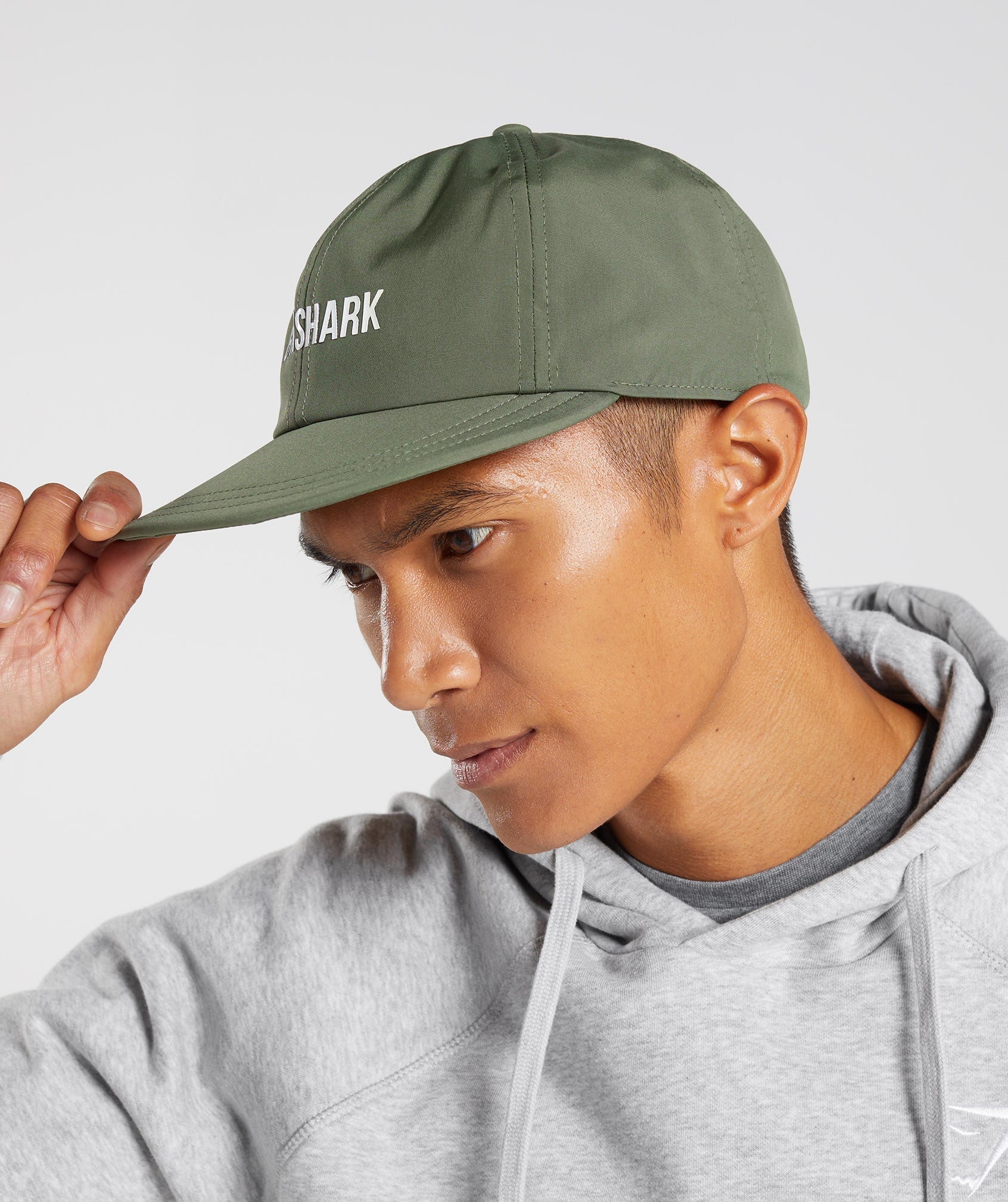 Olive Women's Gymshark Flat Peak Hats | KBRCDH-961