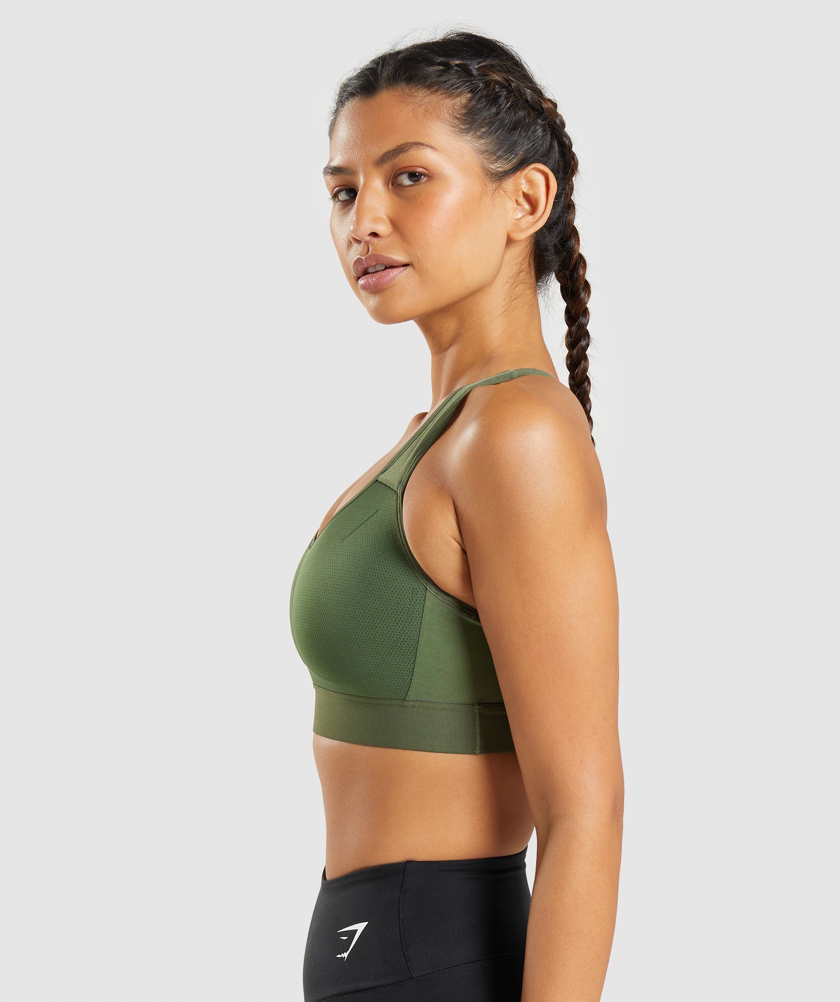 Olive Women's Gymshark Lightweight High Support Sports Bra | OAEKTX-759