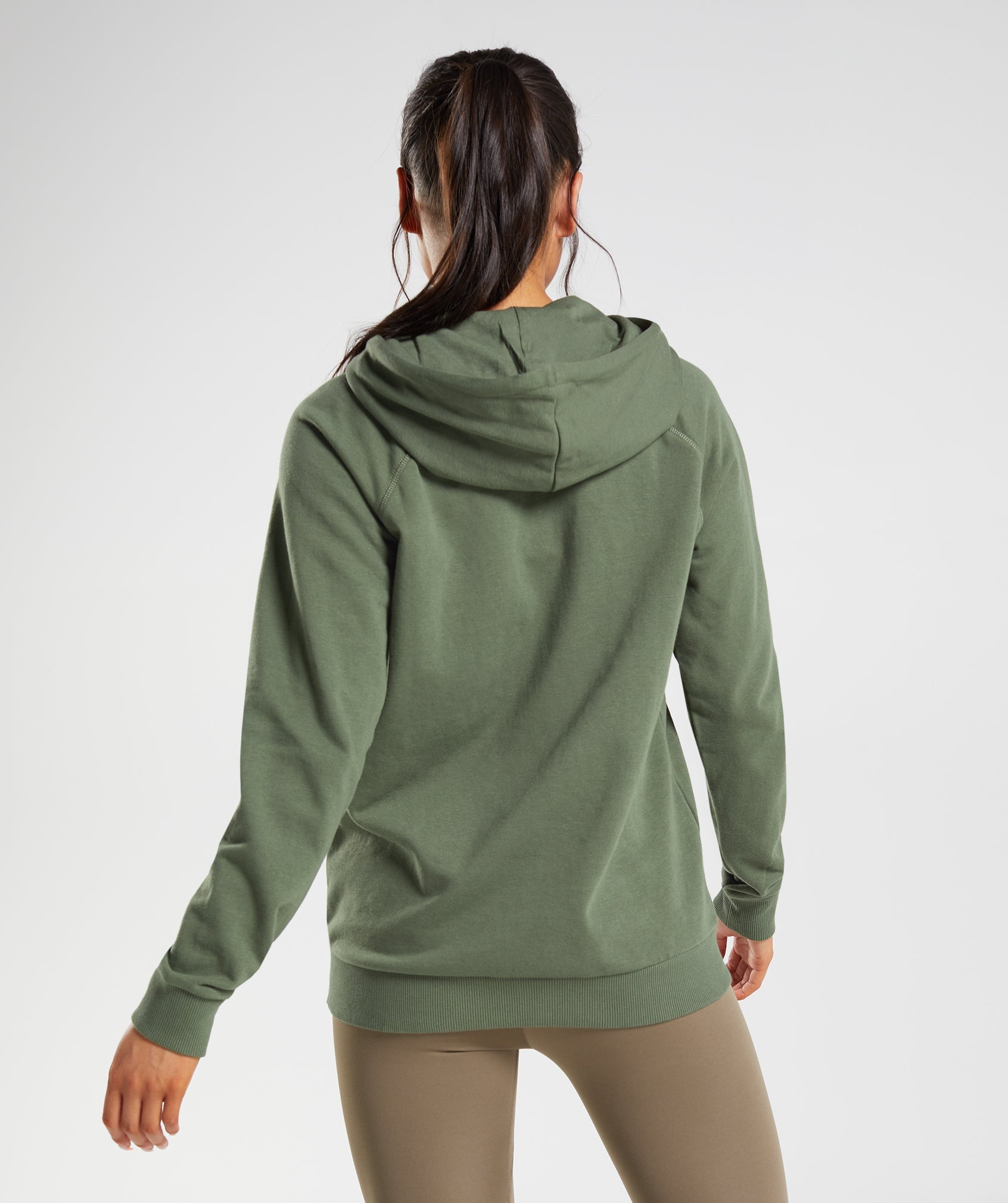 Olive Women's Gymshark Training Zip Hoodie | YMBAKS-862