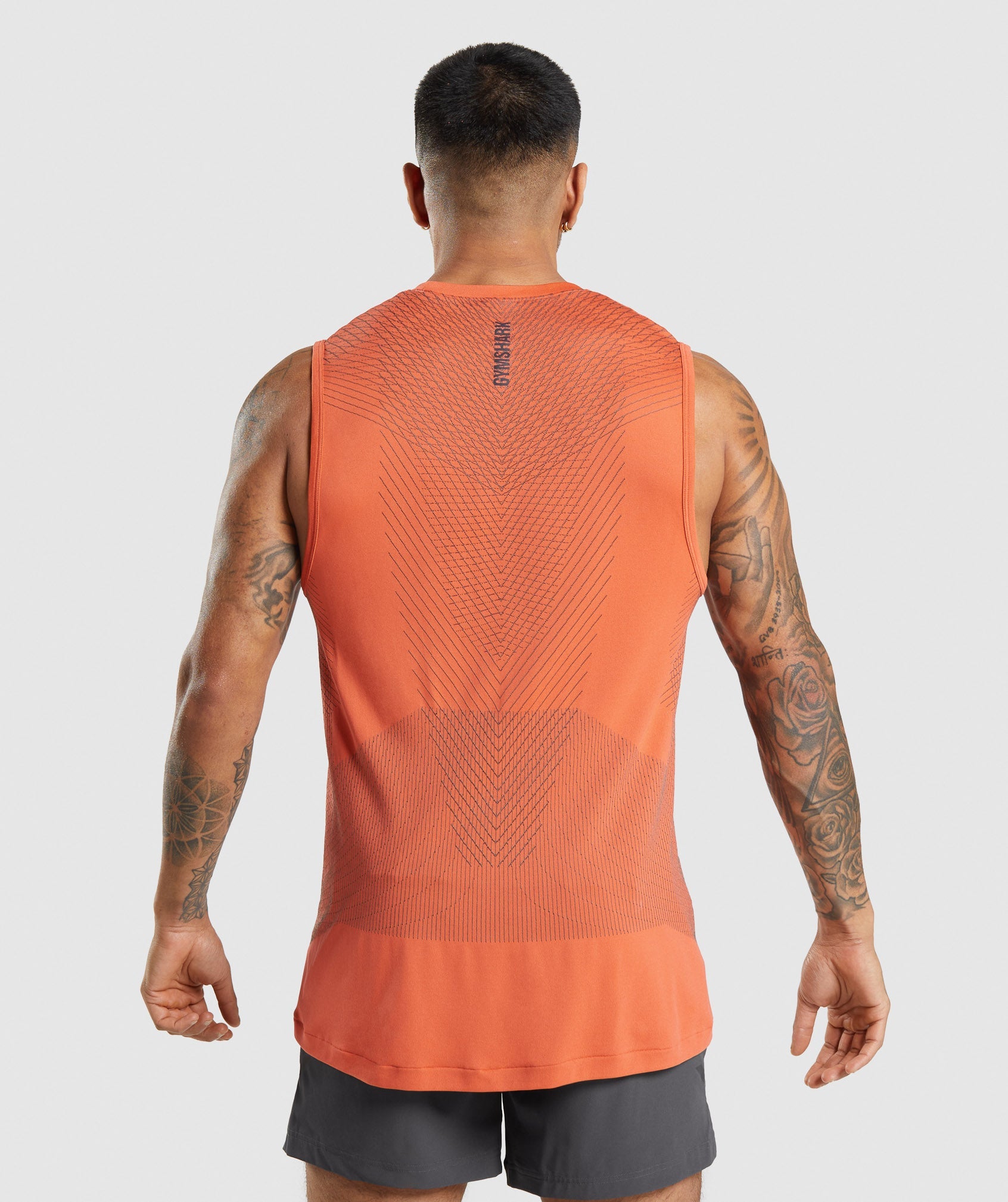 Orange Men's Gymshark Apex Seamless Tanks | DIGMAK-057