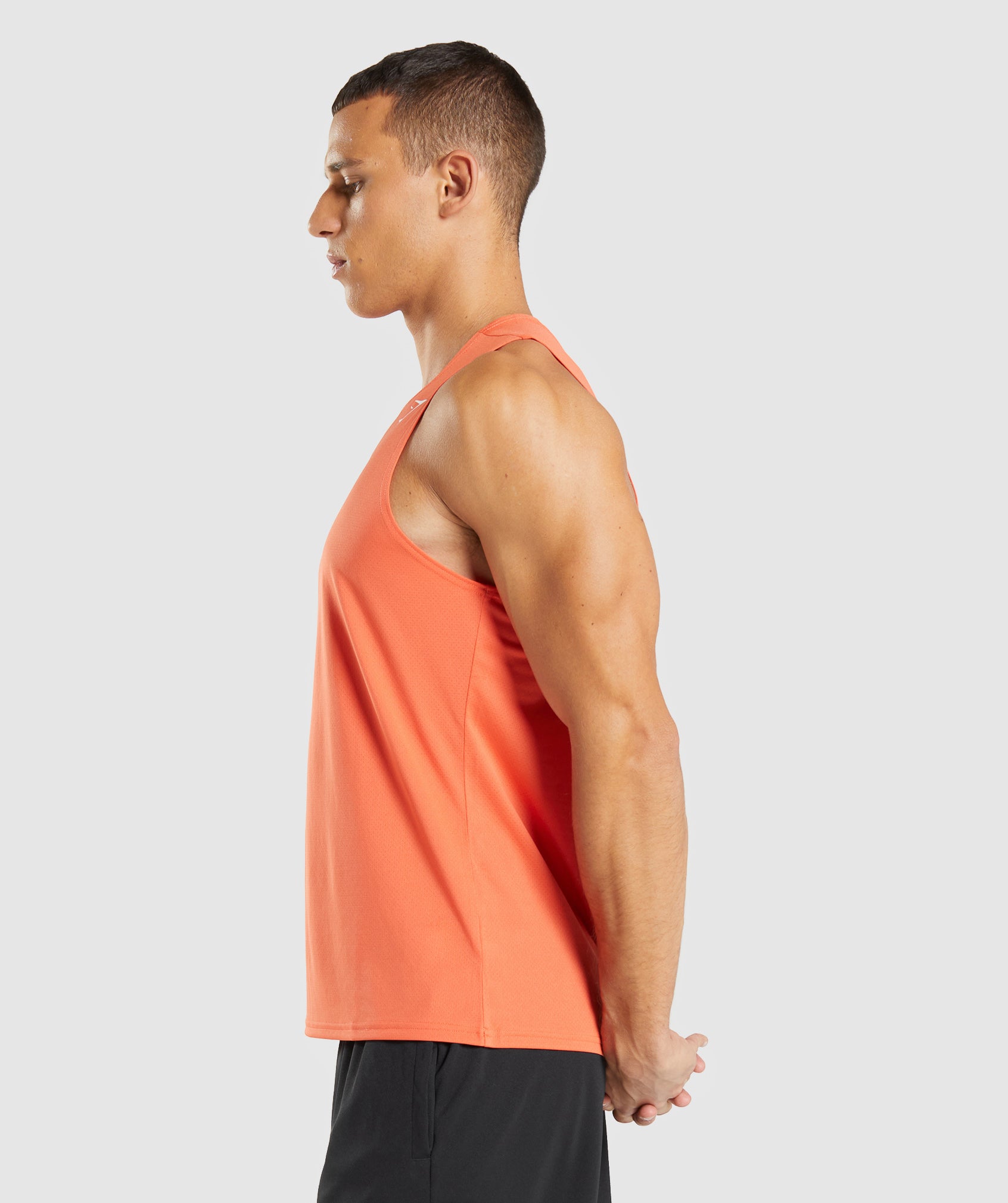 Orange Men's Gymshark Arrival Tanks | OPMIZU-409