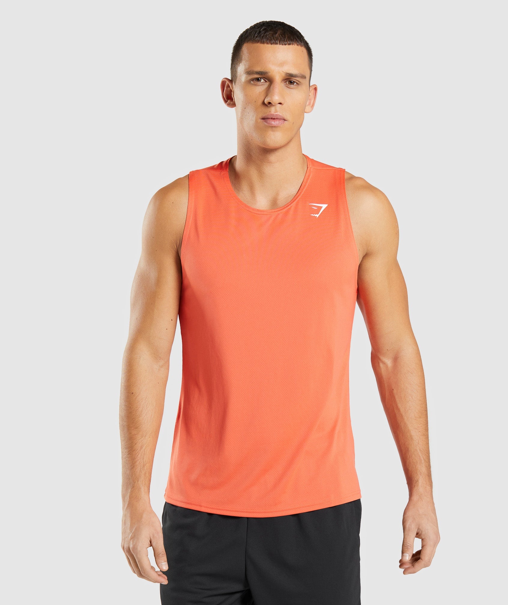 Orange Men\'s Gymshark Arrival Tanks | OPMIZU-409