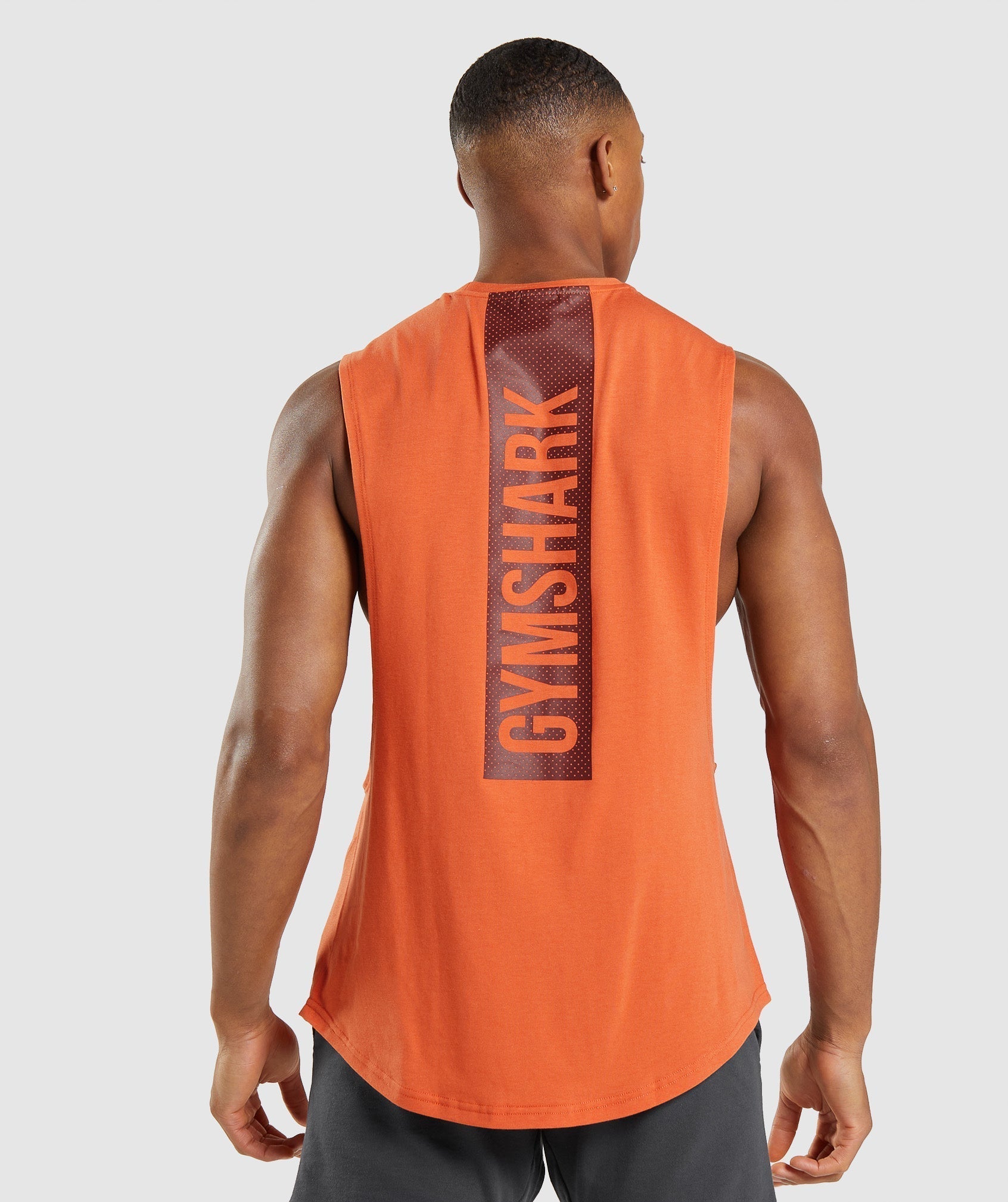 Orange Men\'s Gymshark Bold Drop Arm Tanks | YXLIBG-702