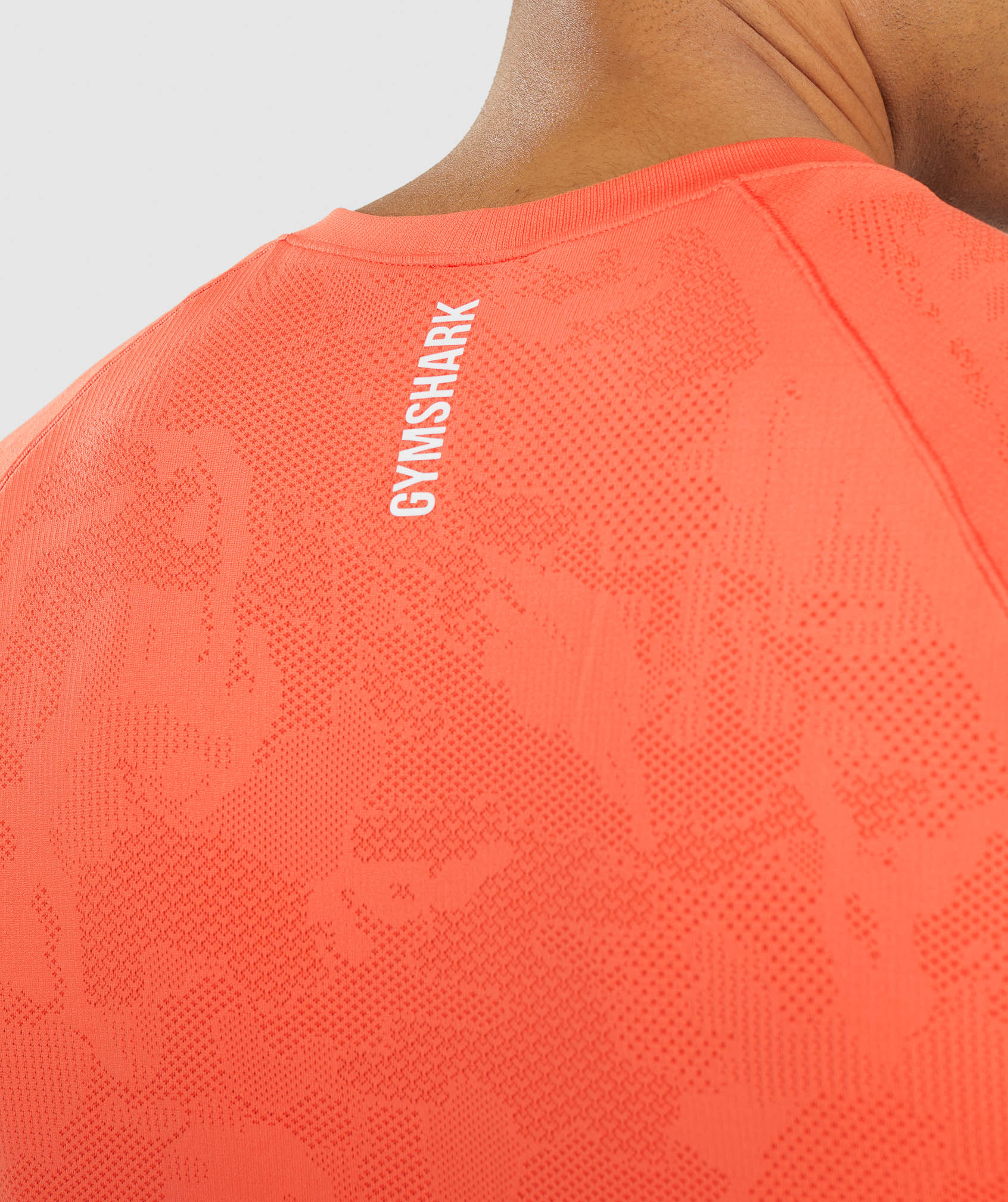 Orange Men's Gymshark Geo Seamless T Shirts | DQPZAM-163