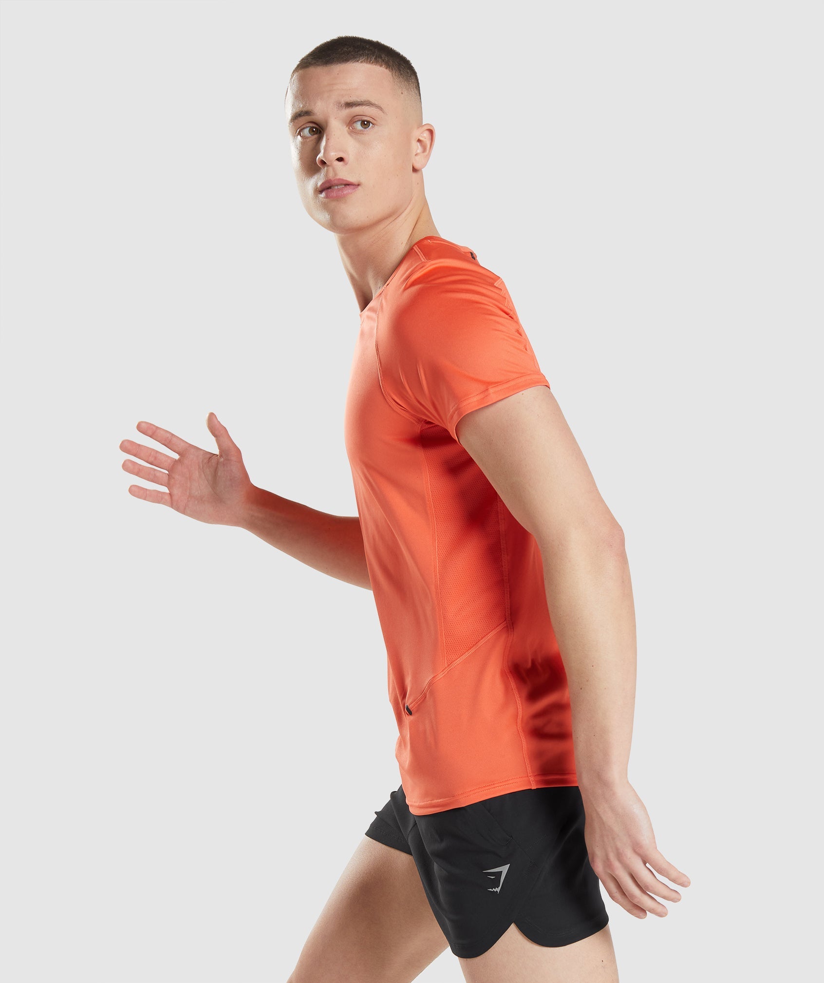 Orange Men's Gymshark Speed Evolve T Shirts | FQUDCT-205